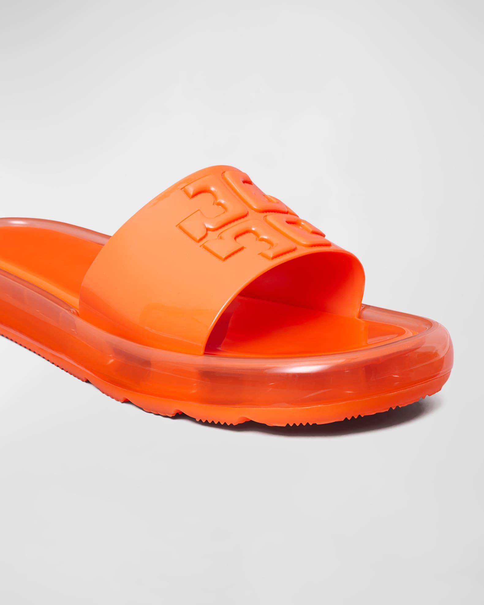 Tory Burch Clear Bubble Jelly Flat Sandals Neiman Marcus