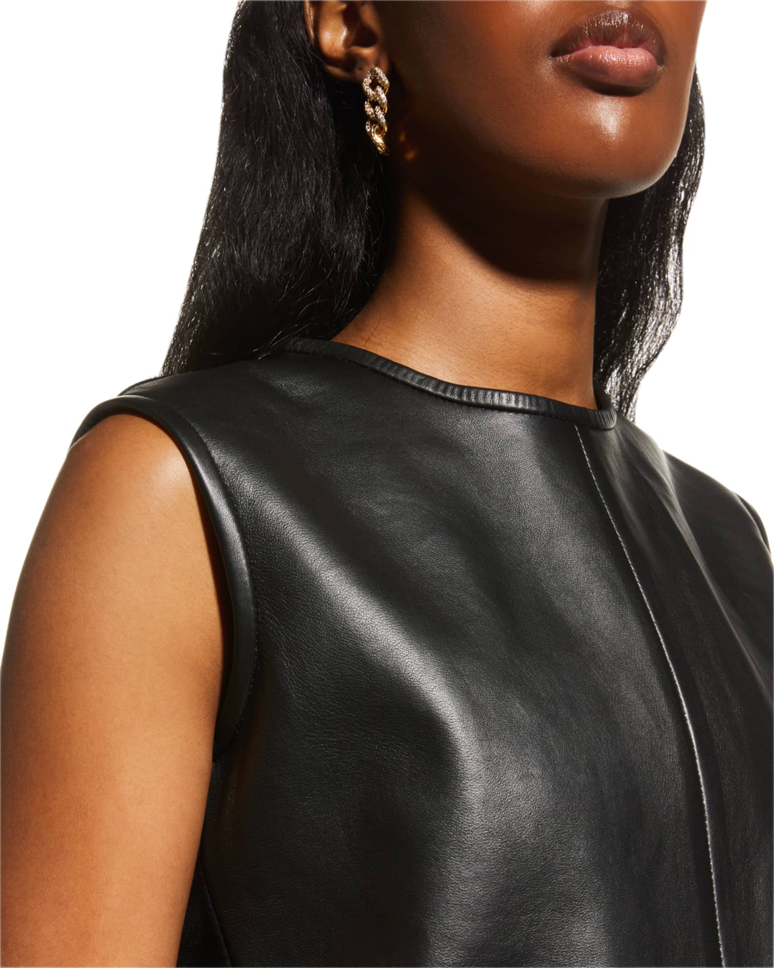 LaMarque Sofia Sleeveless Leather Top | Neiman Marcus