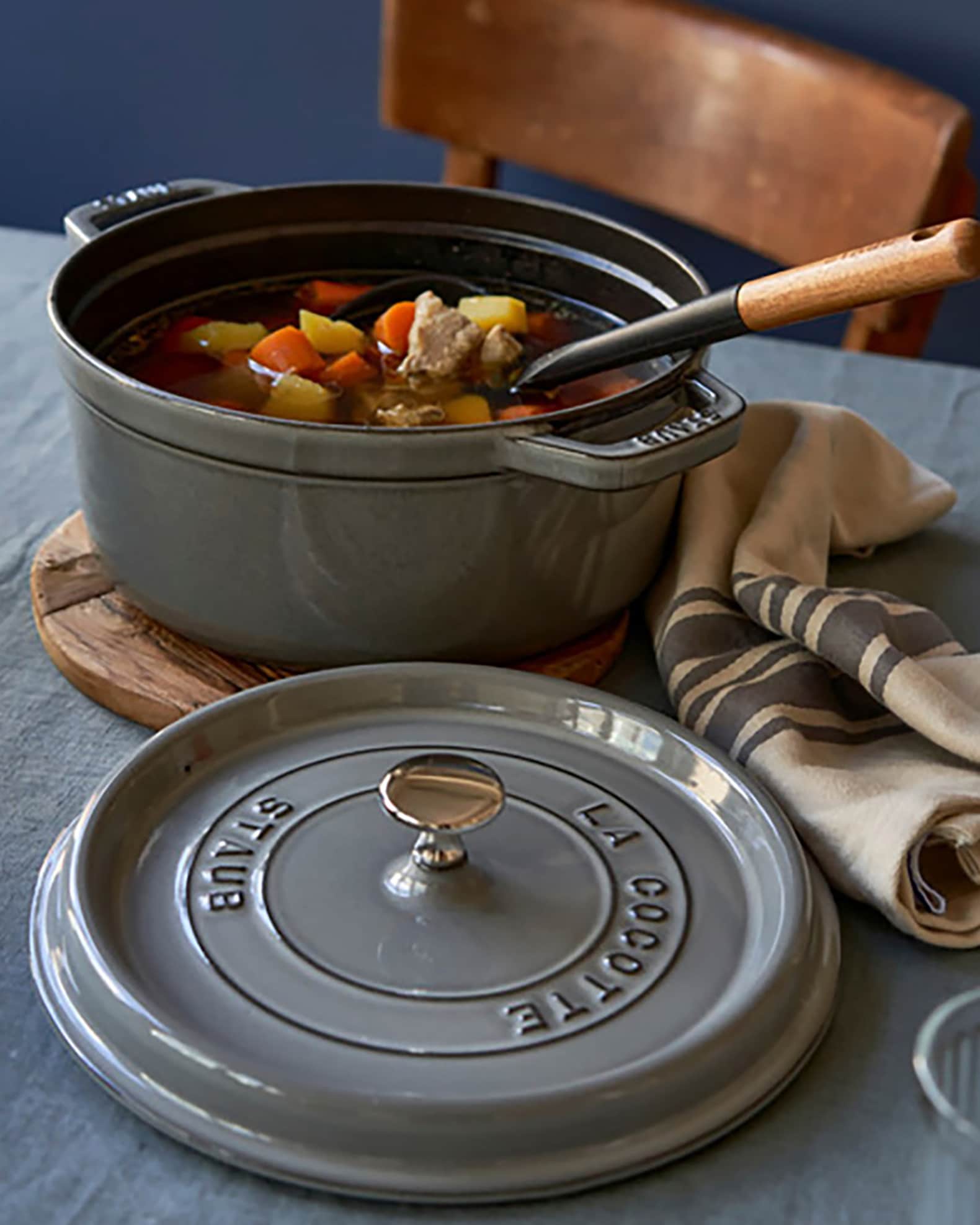 Staub 4Qt. Cast Iron Round Cocotte Neiman Marcus