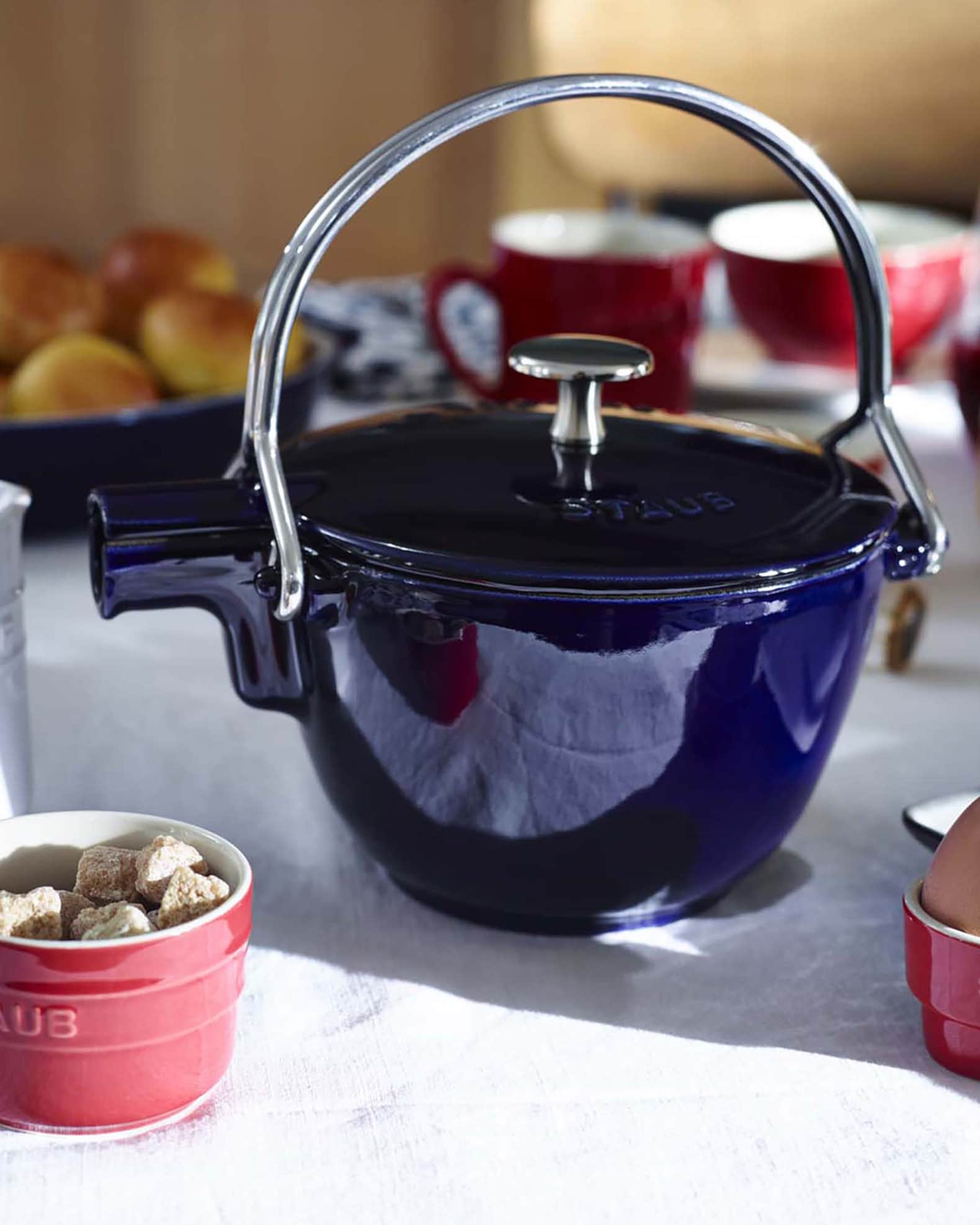 Staub Cast Iron 1Qt Round Tea Kettle Neiman Marcus