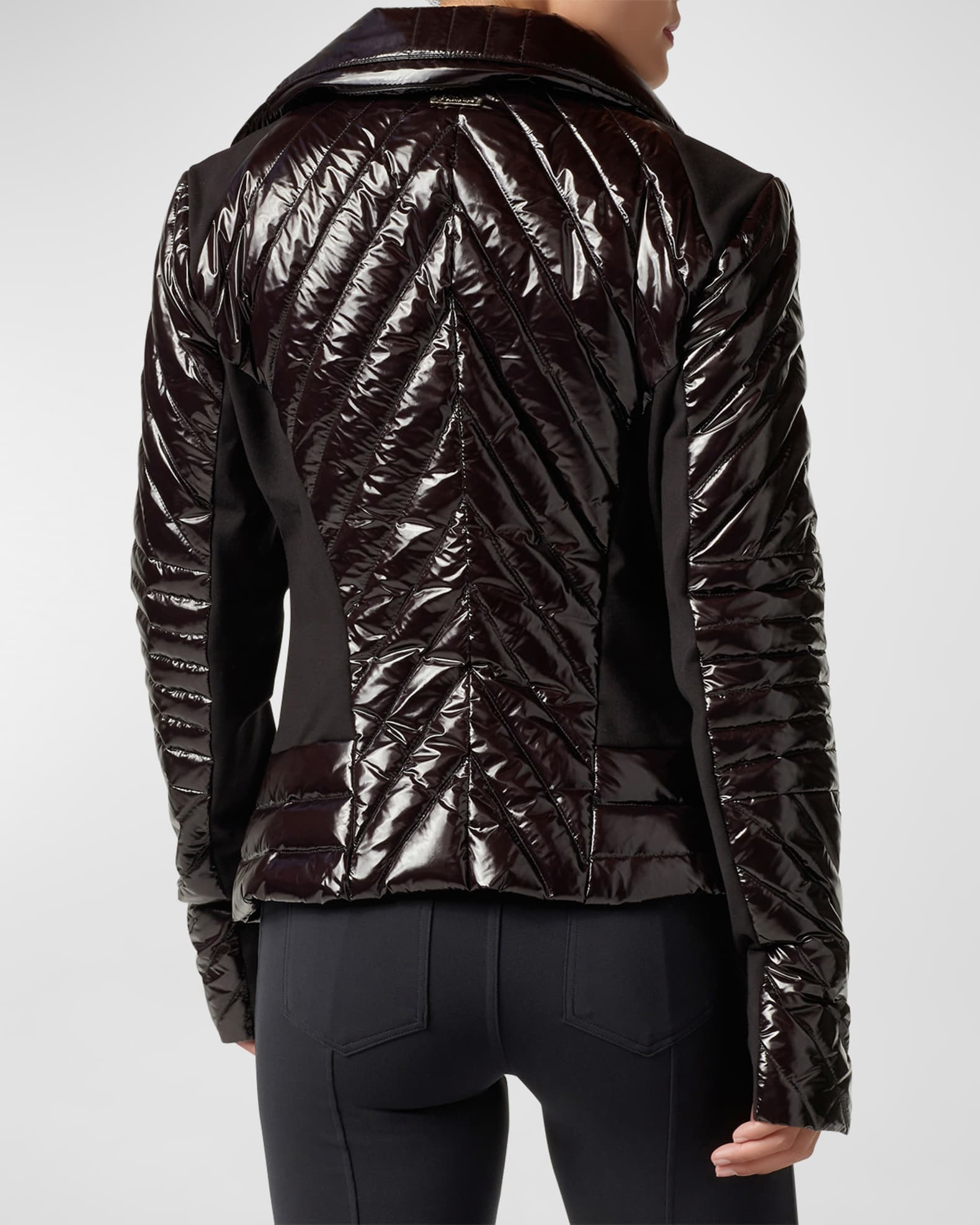 Motion Panel Shiny Puffer Jacket