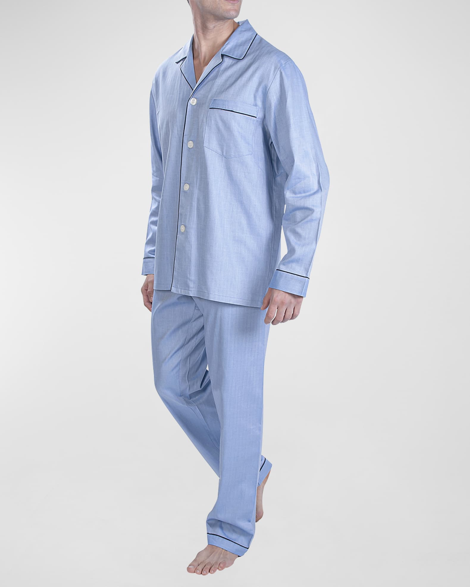 Mens piped pyjamas shop