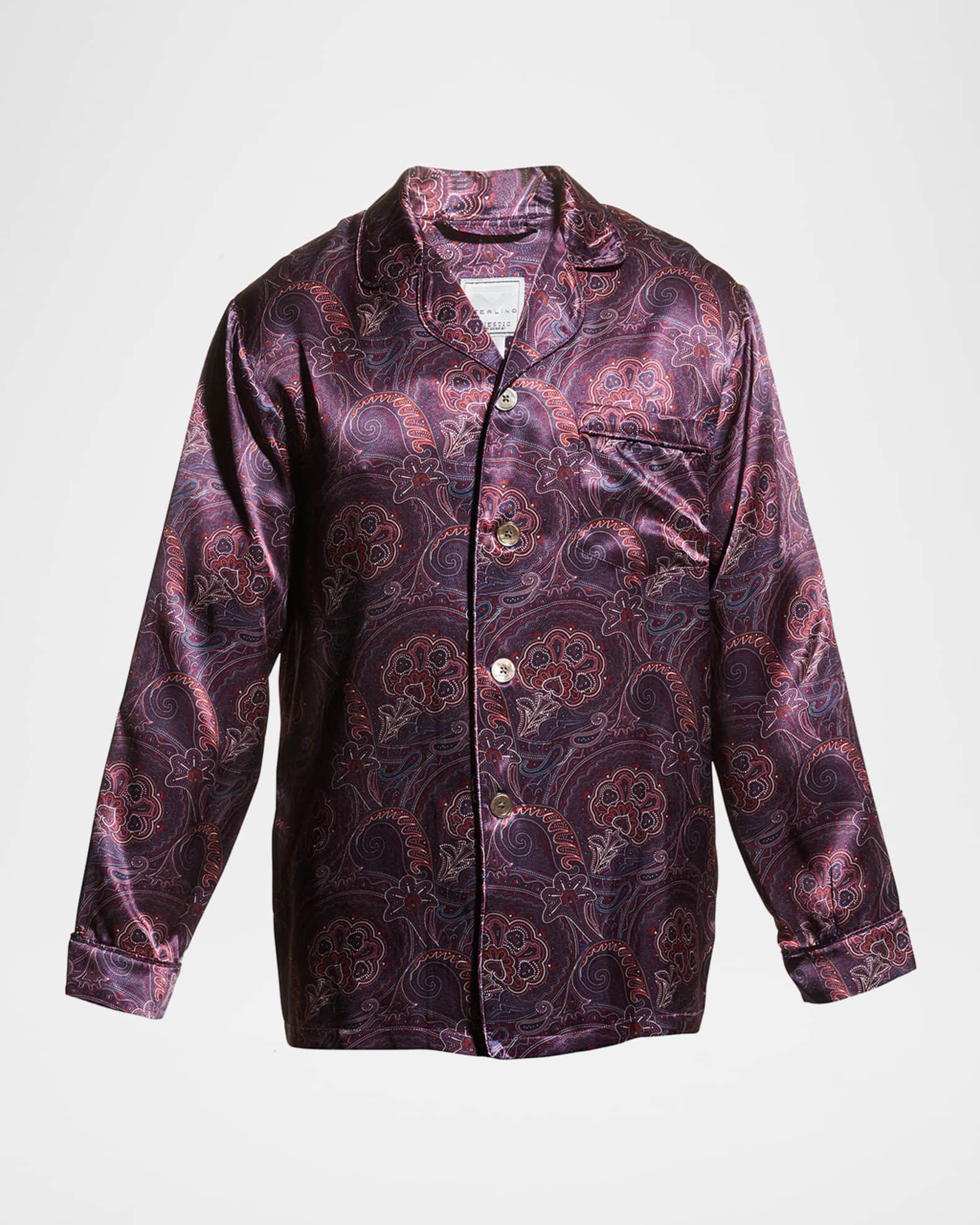 Mens paisley pajamas clearance