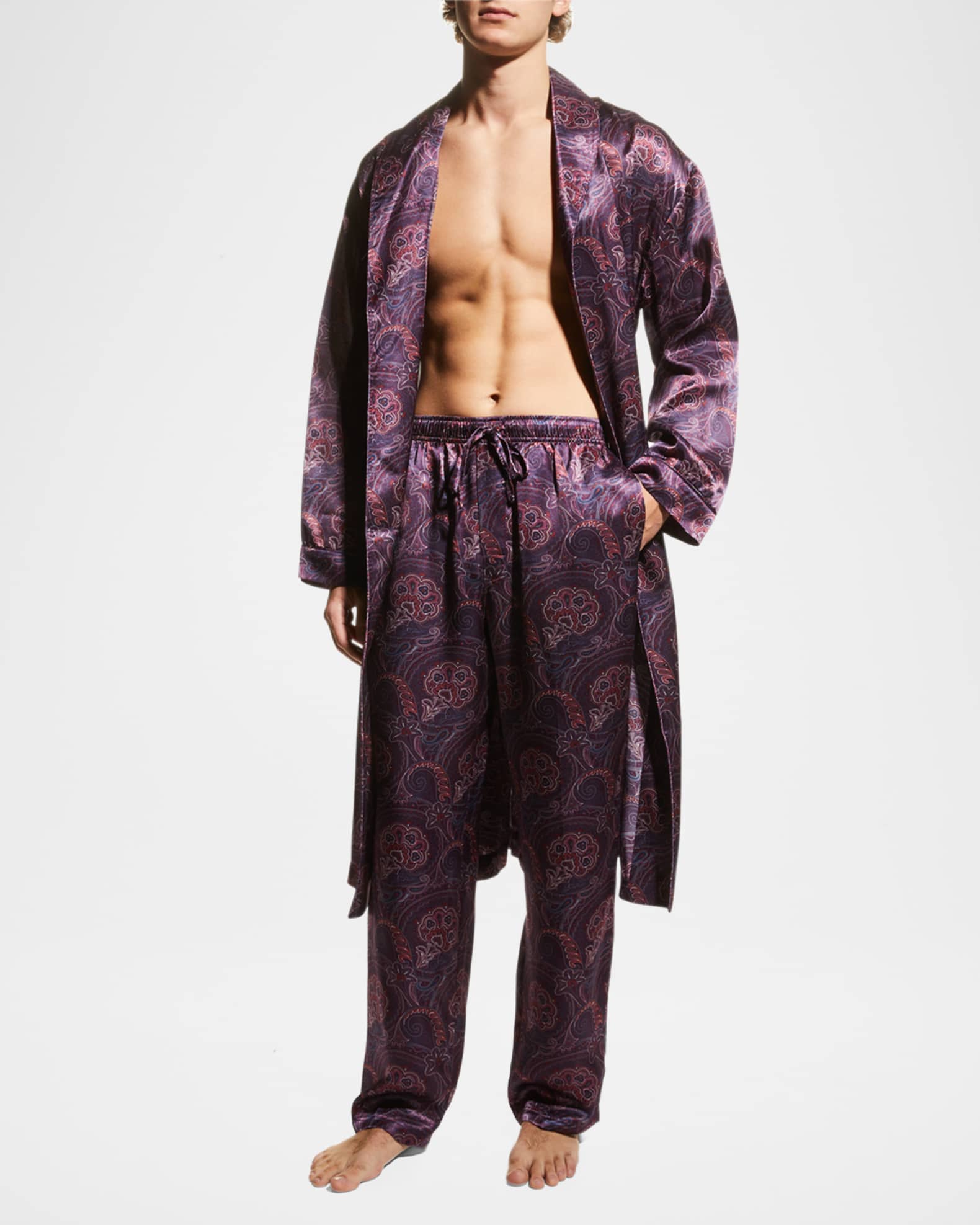 Men's Silk Paisley Lounge Pants 1