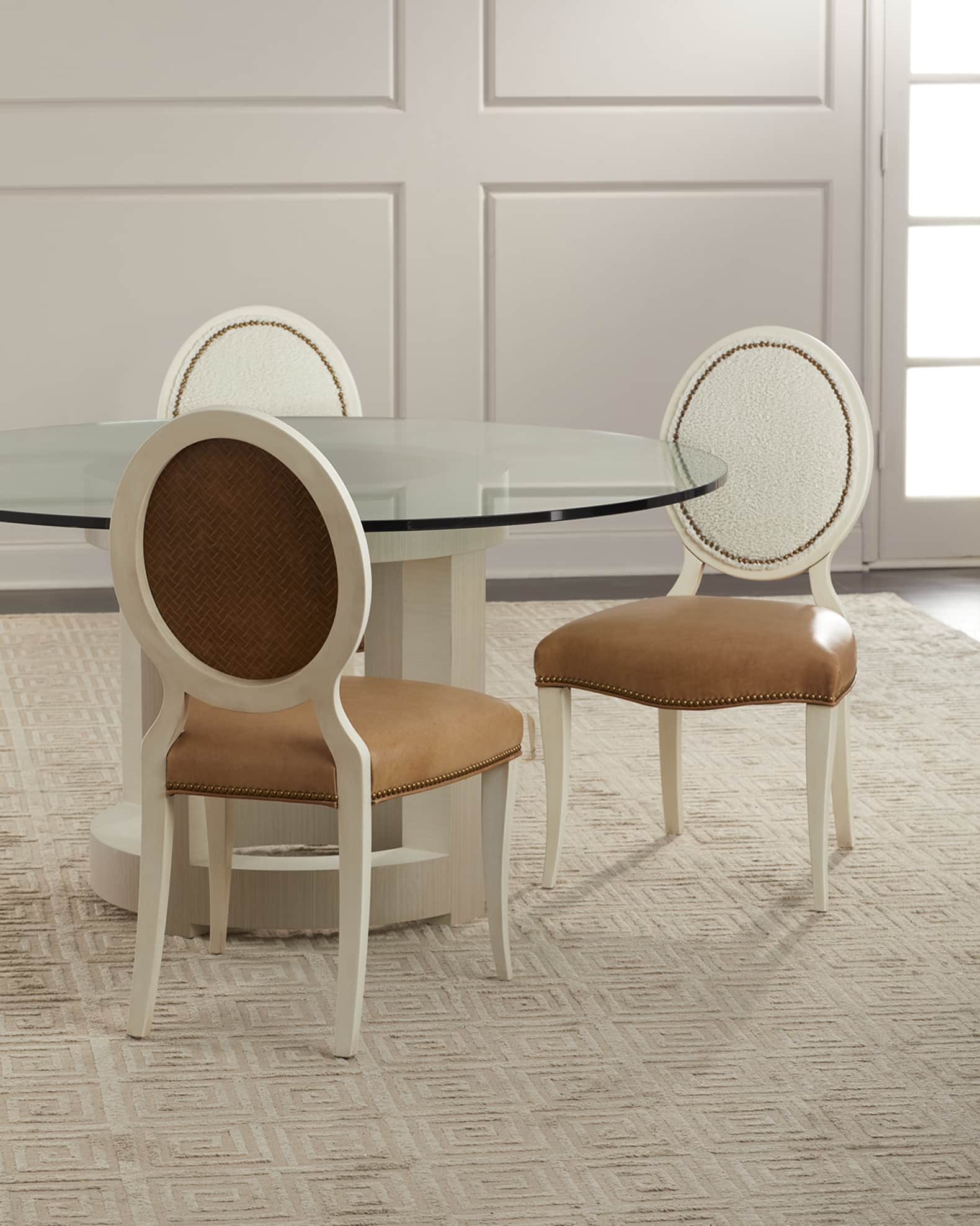 Elsa Leather Dining Side Chair 1