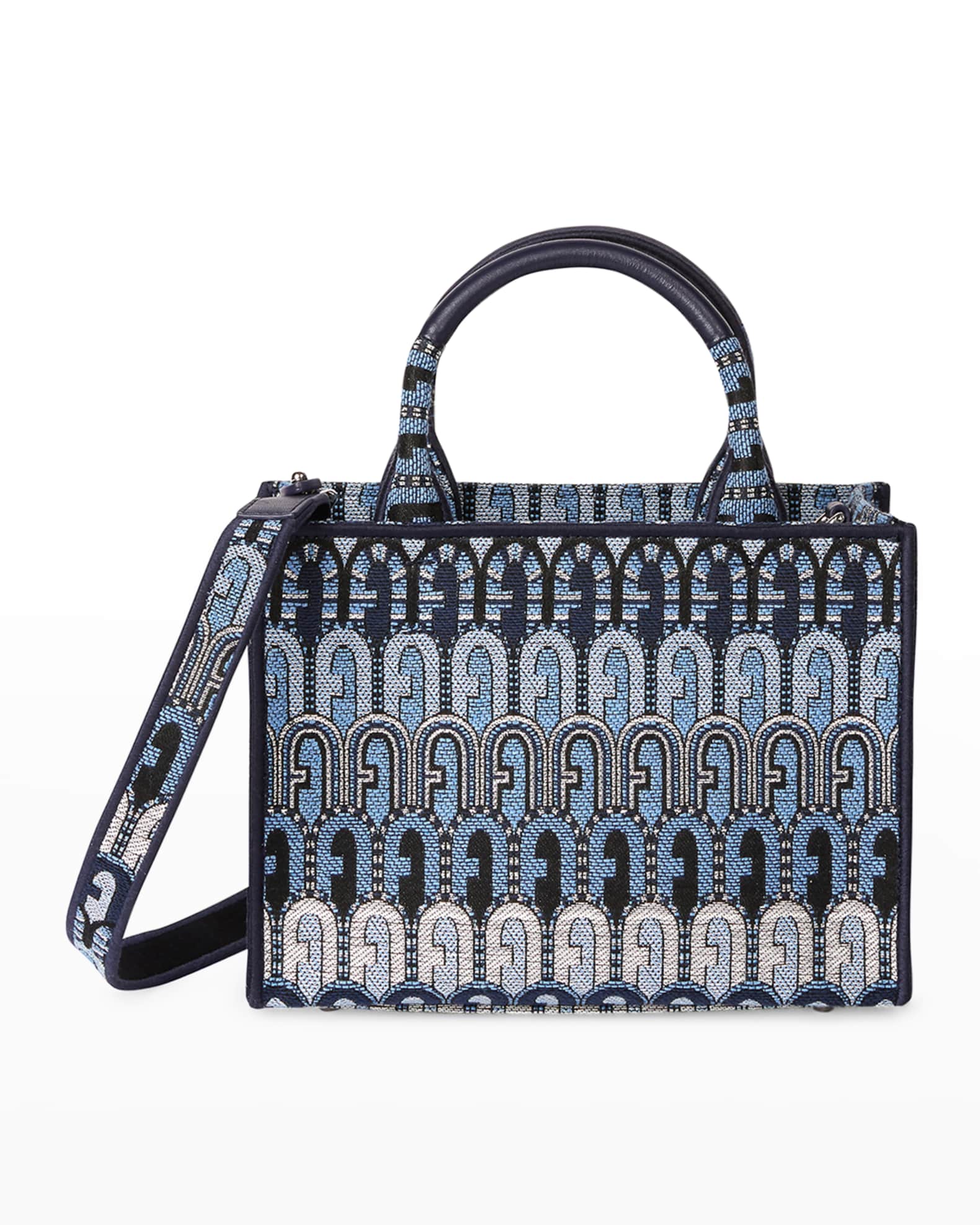 Furla Opportunity Mini Jacquard Logo Tote Bag Neiman Marcus