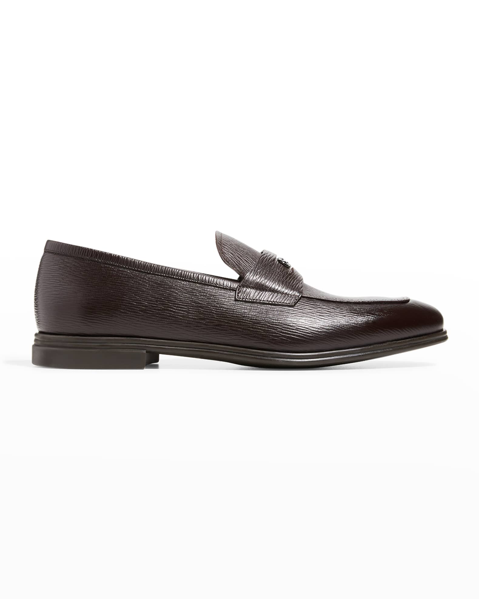 Salvatore Ferragamo Men's Martin Gancini Leather Loafers | Neiman Marcus