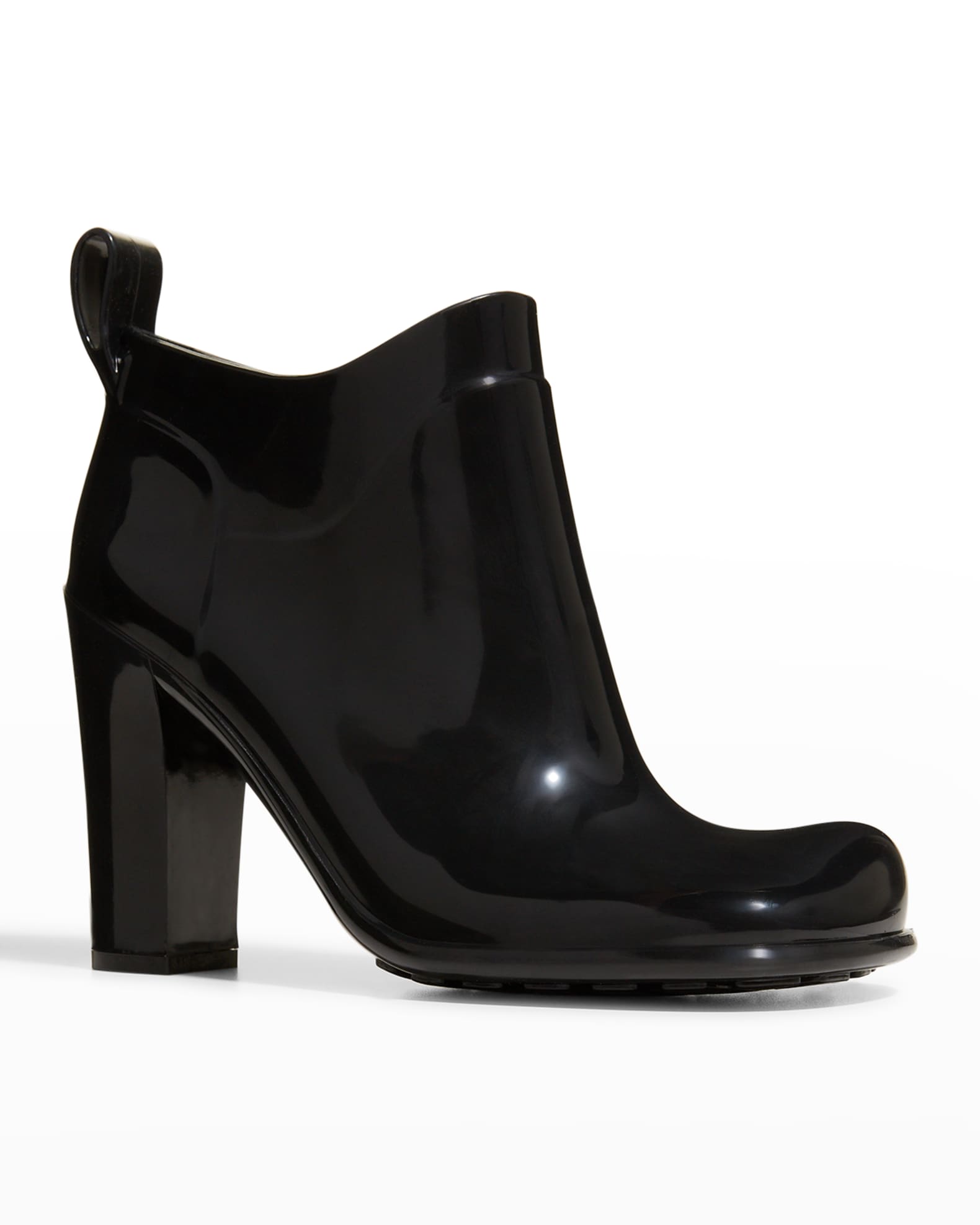 Rubber heel booties clearance
