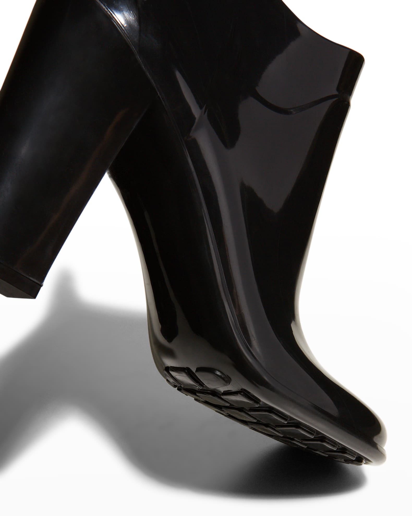 Rubber heel booties clearance