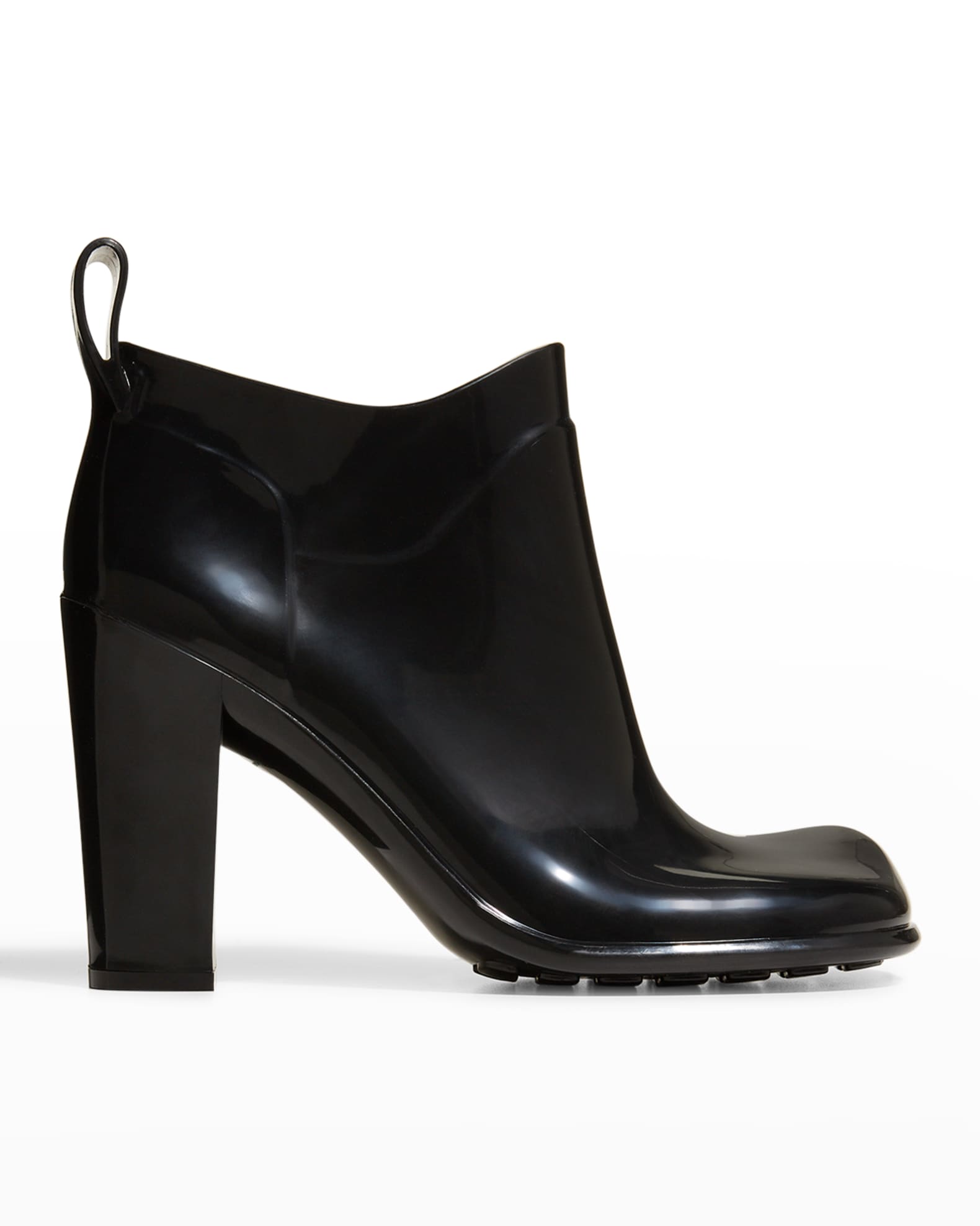 Rubber heel booties clearance