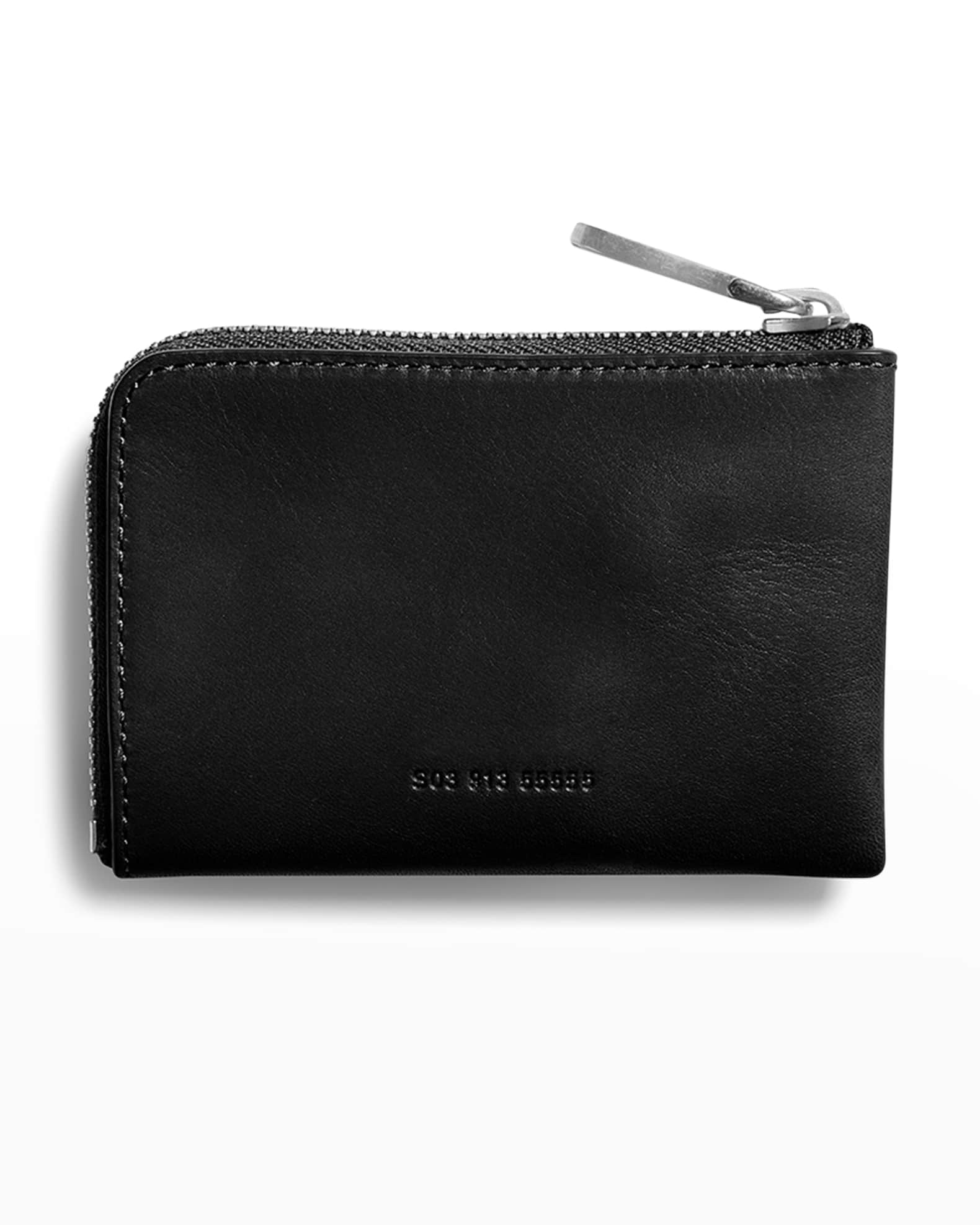 Shinola Men's Leather Zip Key Wallet Neiman Marcus
