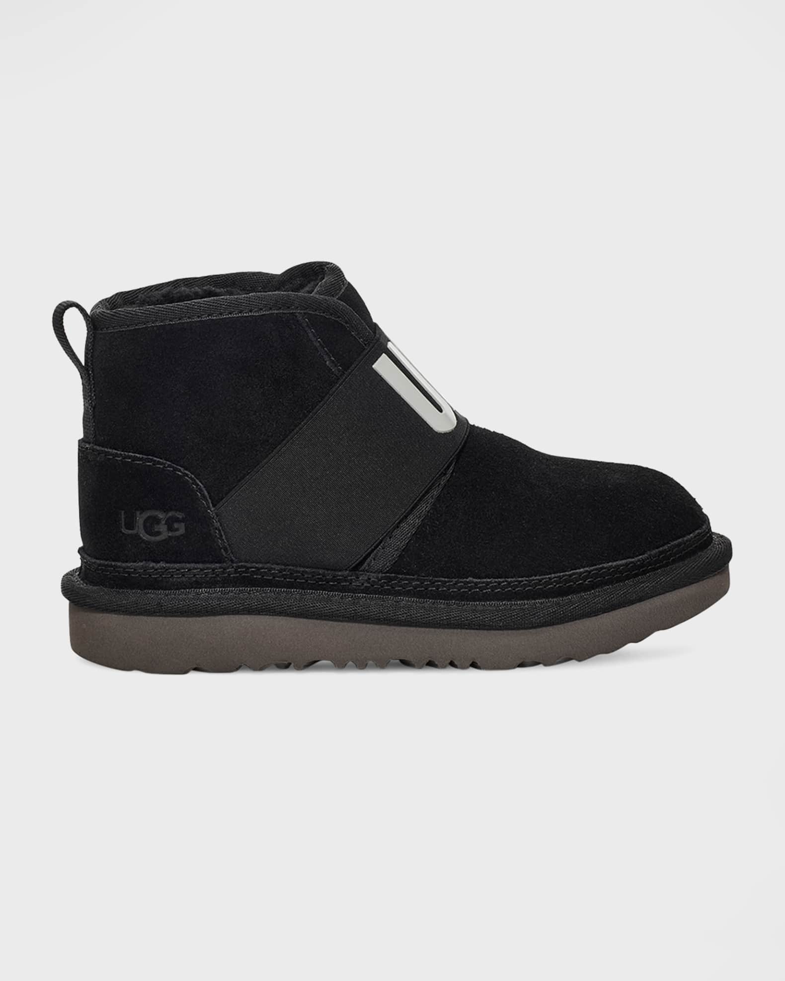 Neumel Logo-Strap Suede Boots, Kids