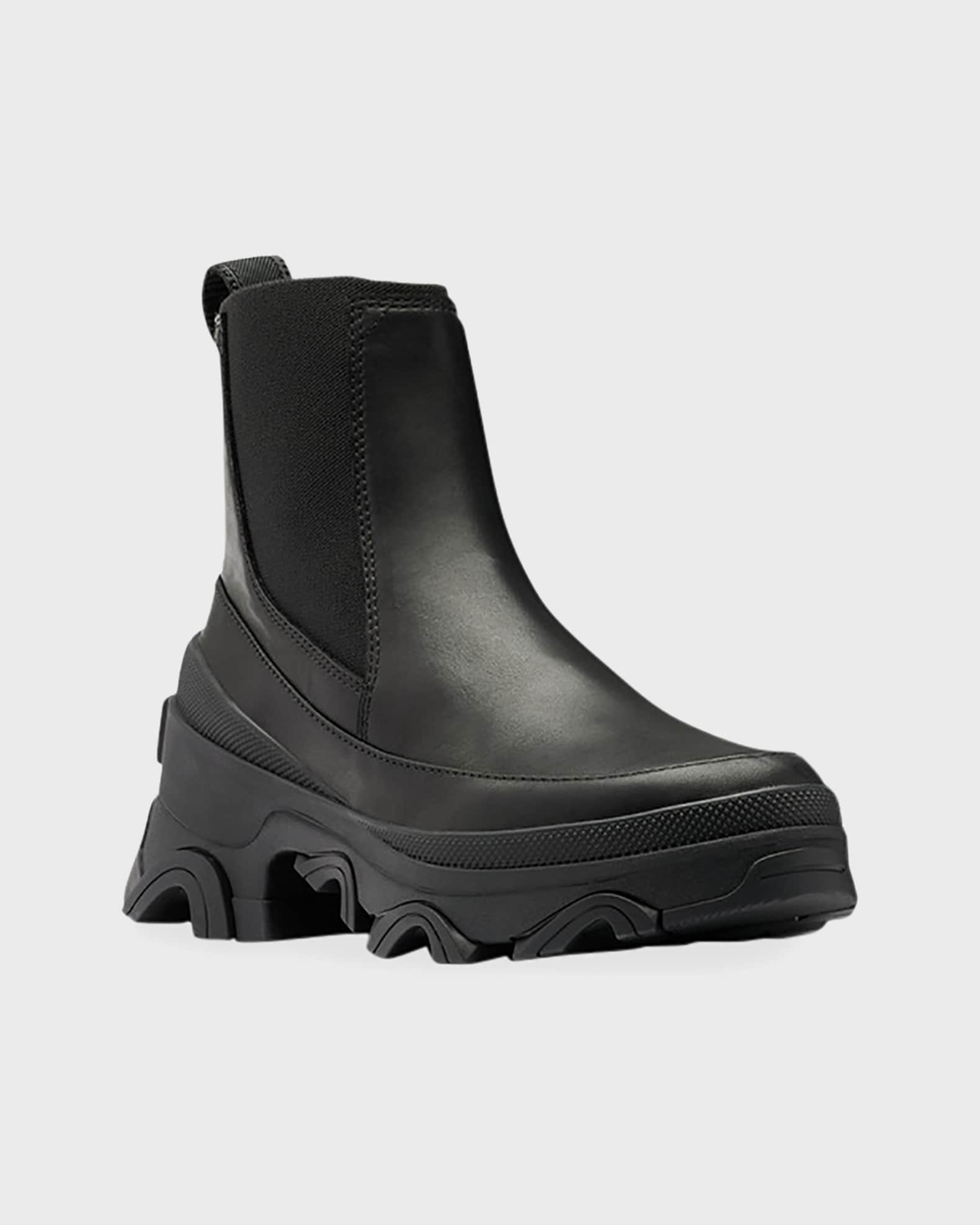 justina waterproof leather chelsea booties