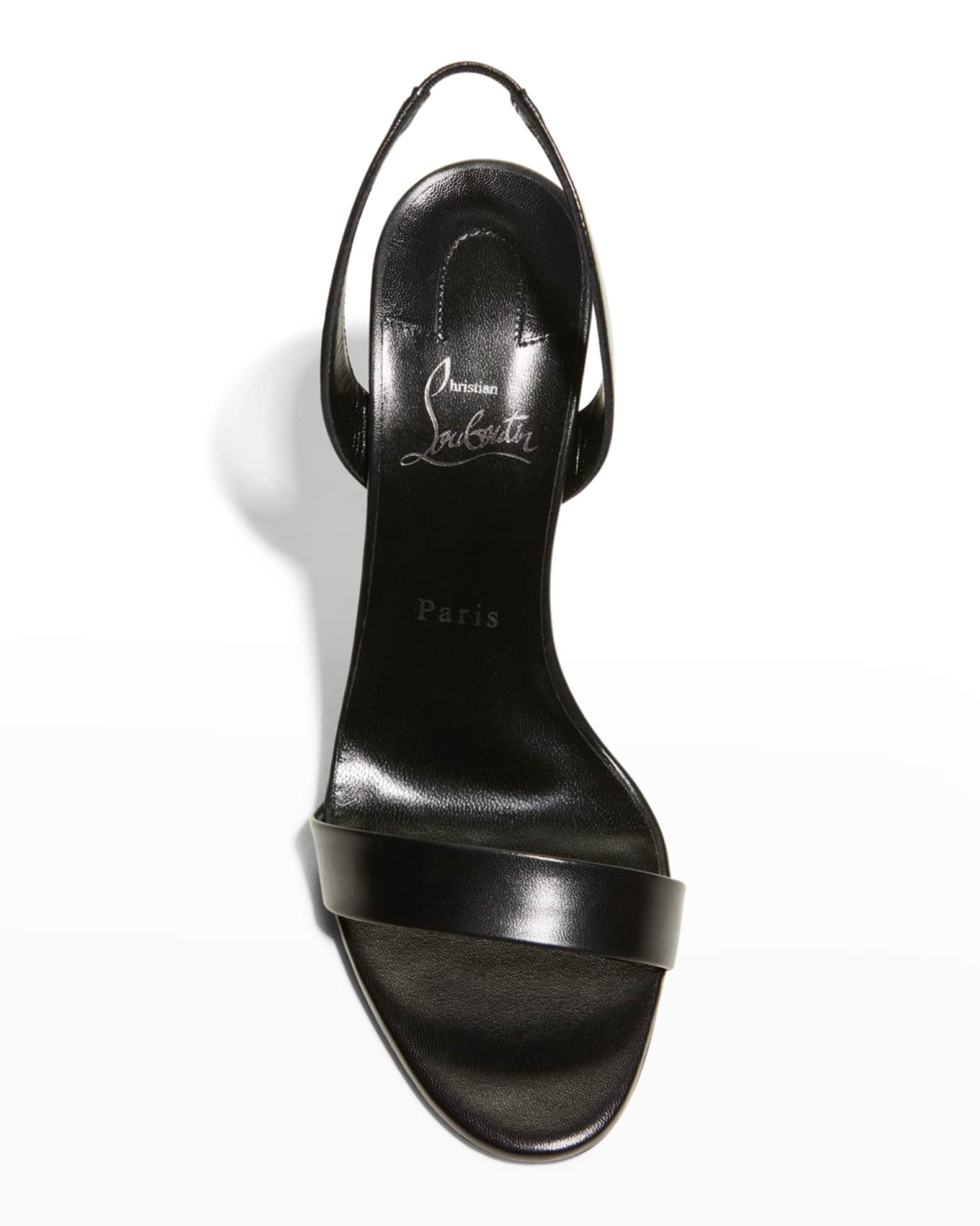 Christian Louboutin Marylin Leather Stiletto Halter Sandals | Neiman Marcus