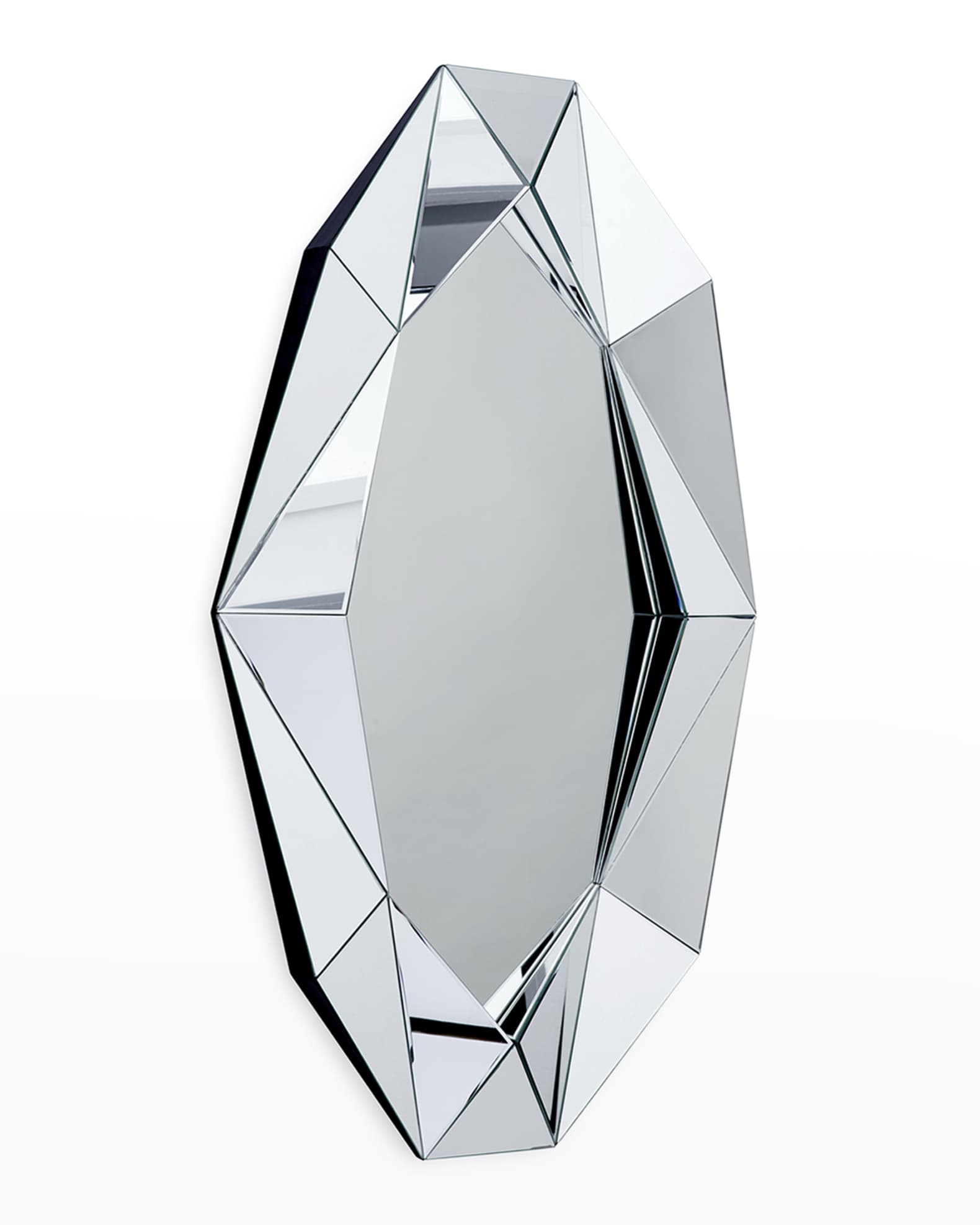 Reflections Copenhagen XL Silver Diamond Wall Mirror Neiman Marcus