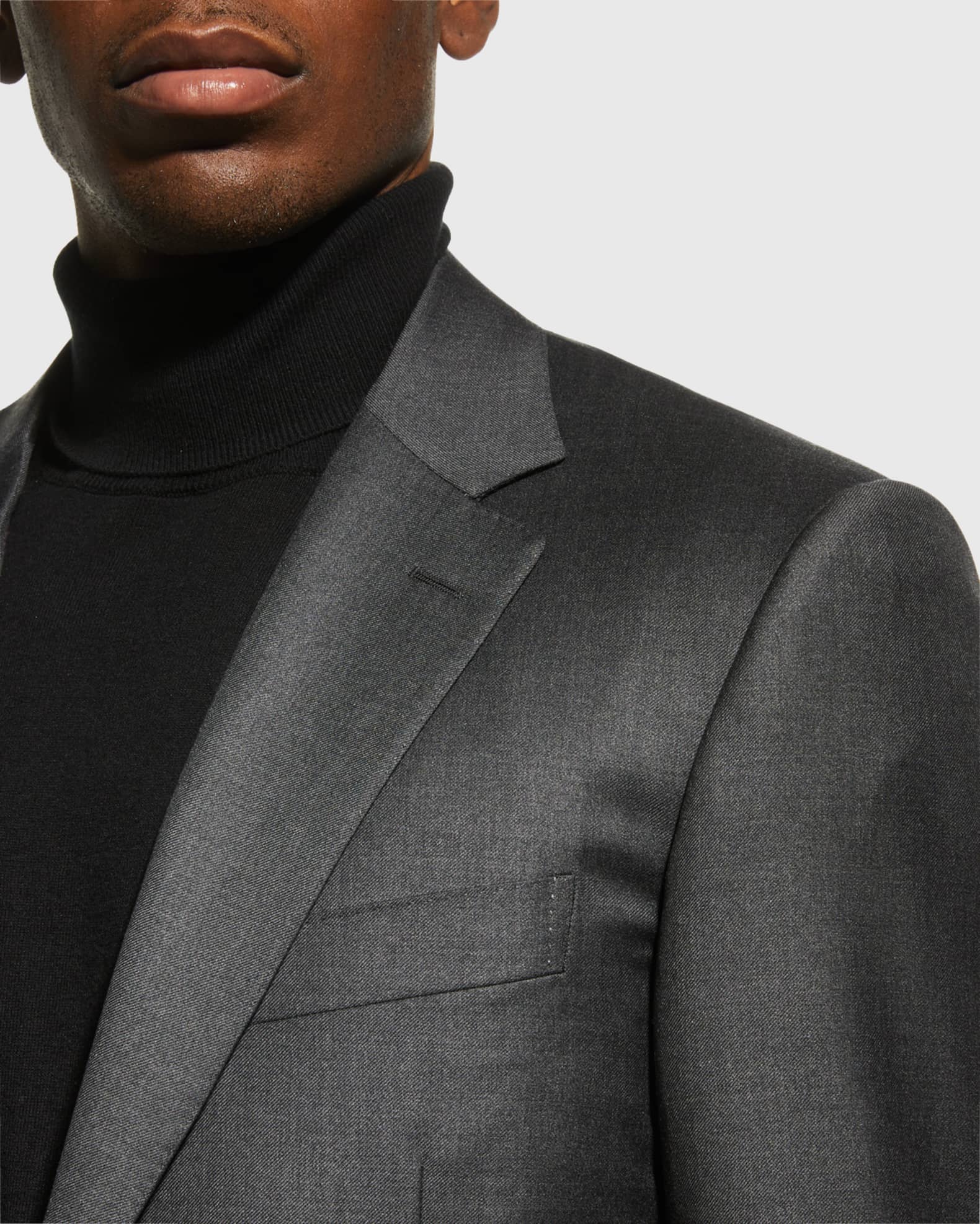 Canali Men's Solid Wool Suit | Neiman Marcus