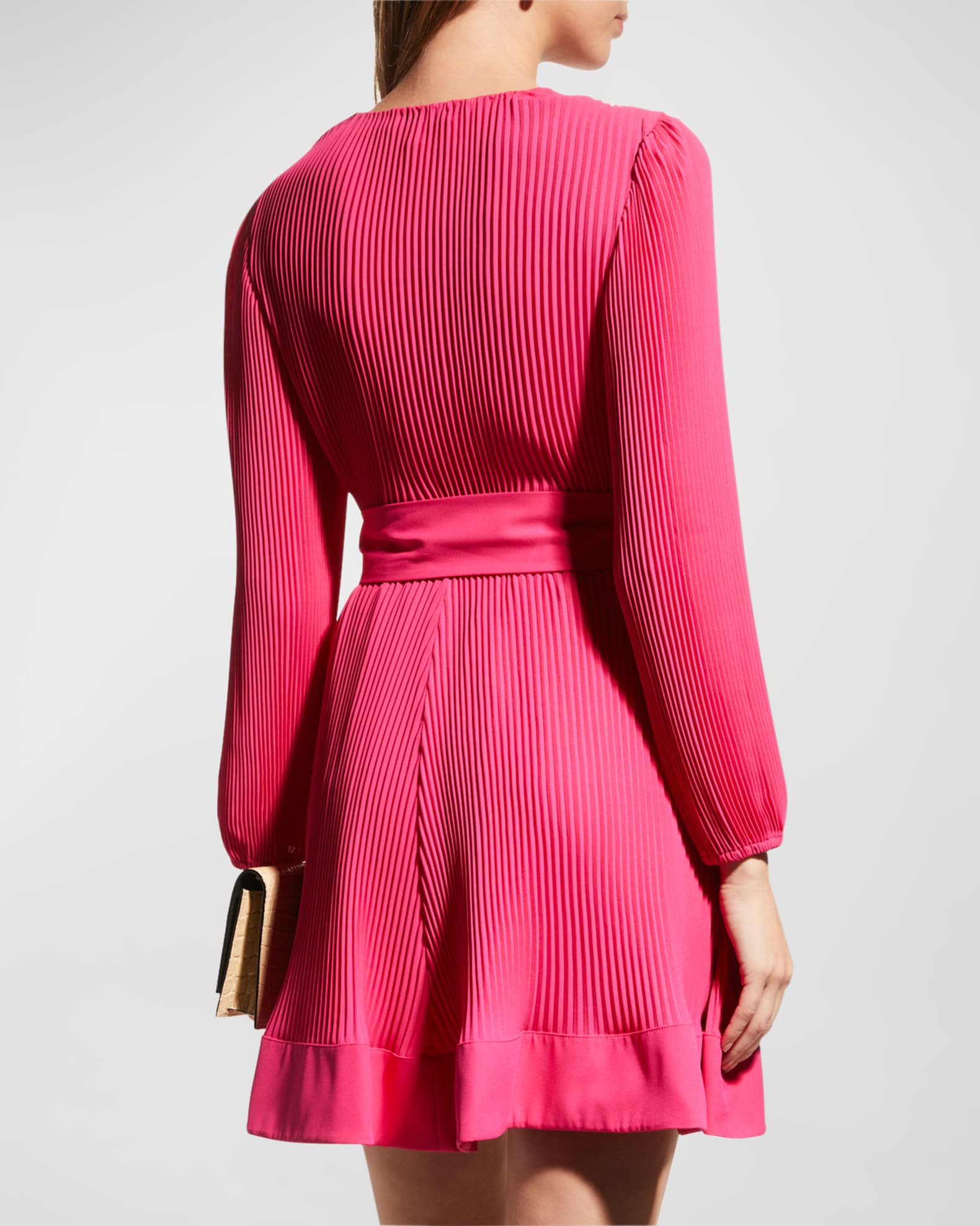 Milly Liv Pleated Fit-&-Flare Dress | Neiman Marcus