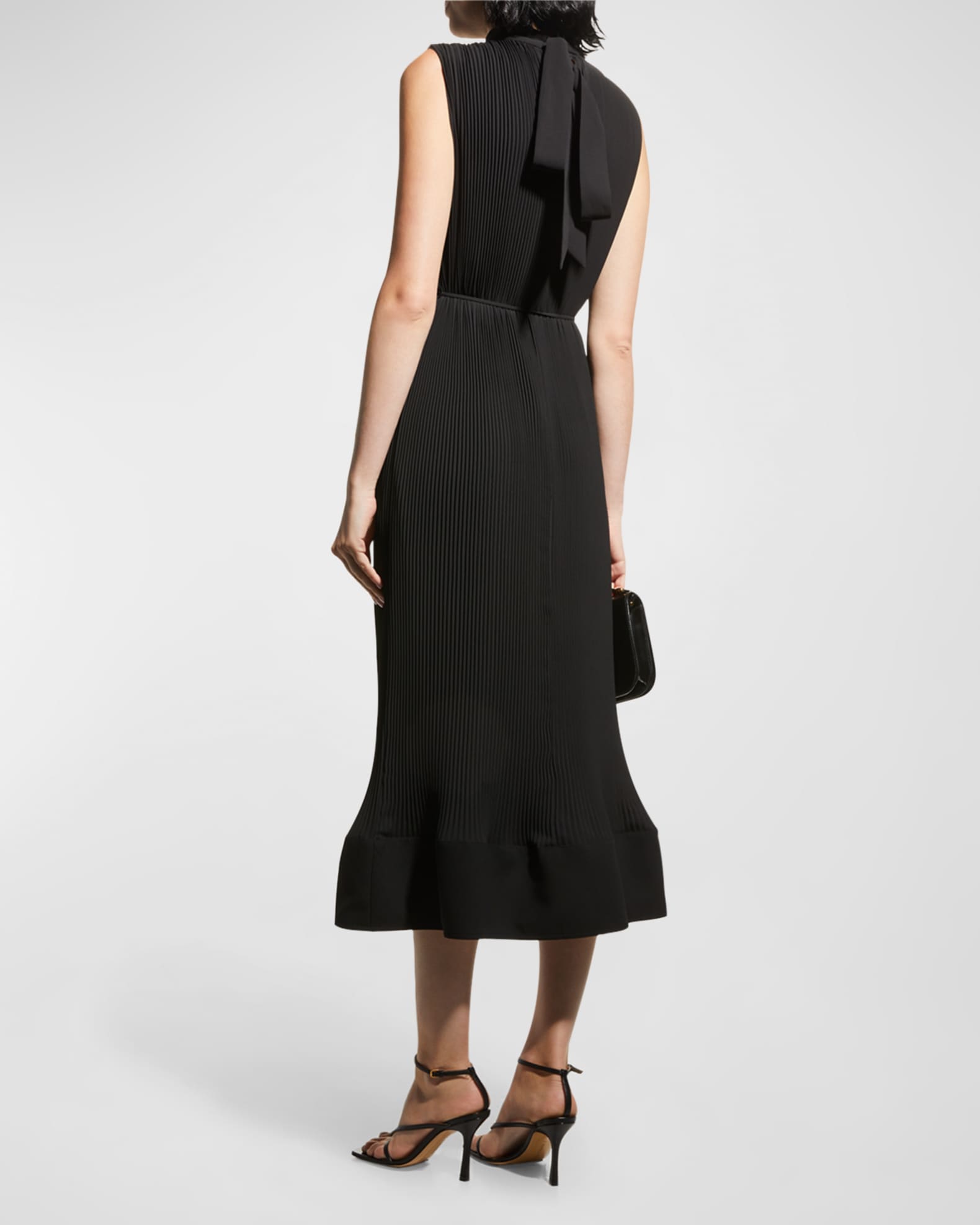 Milly Melina Solid Pleated Dress | Neiman Marcus
