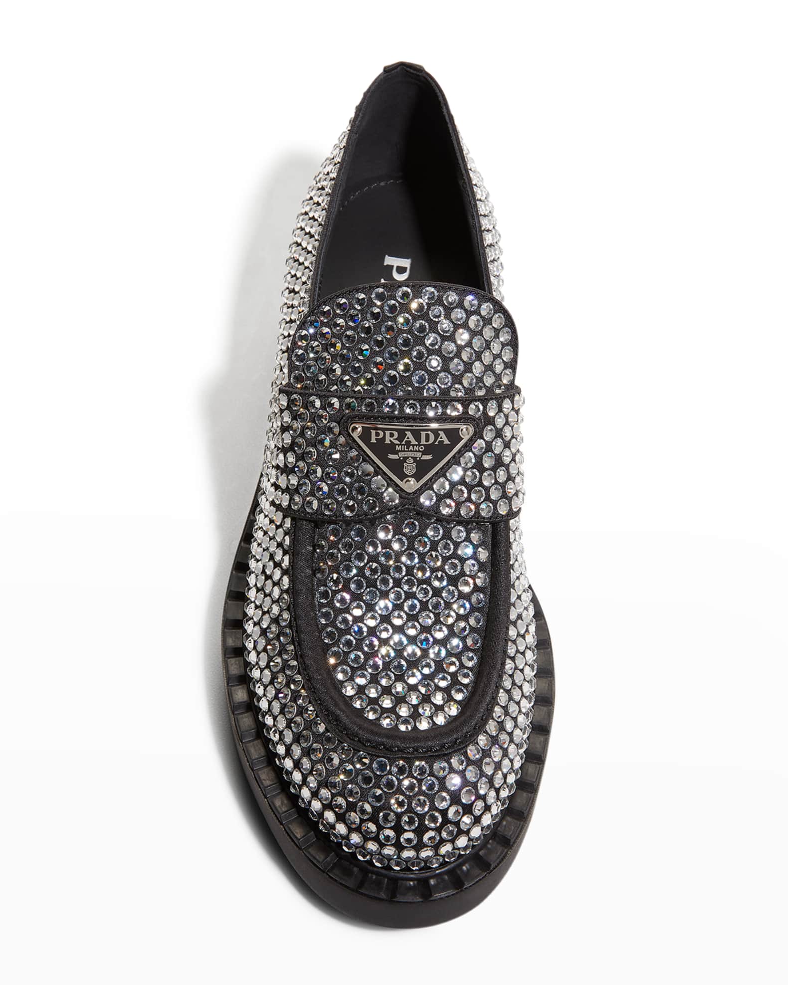Loafer with Sparkle: Prada Crystal Loafer