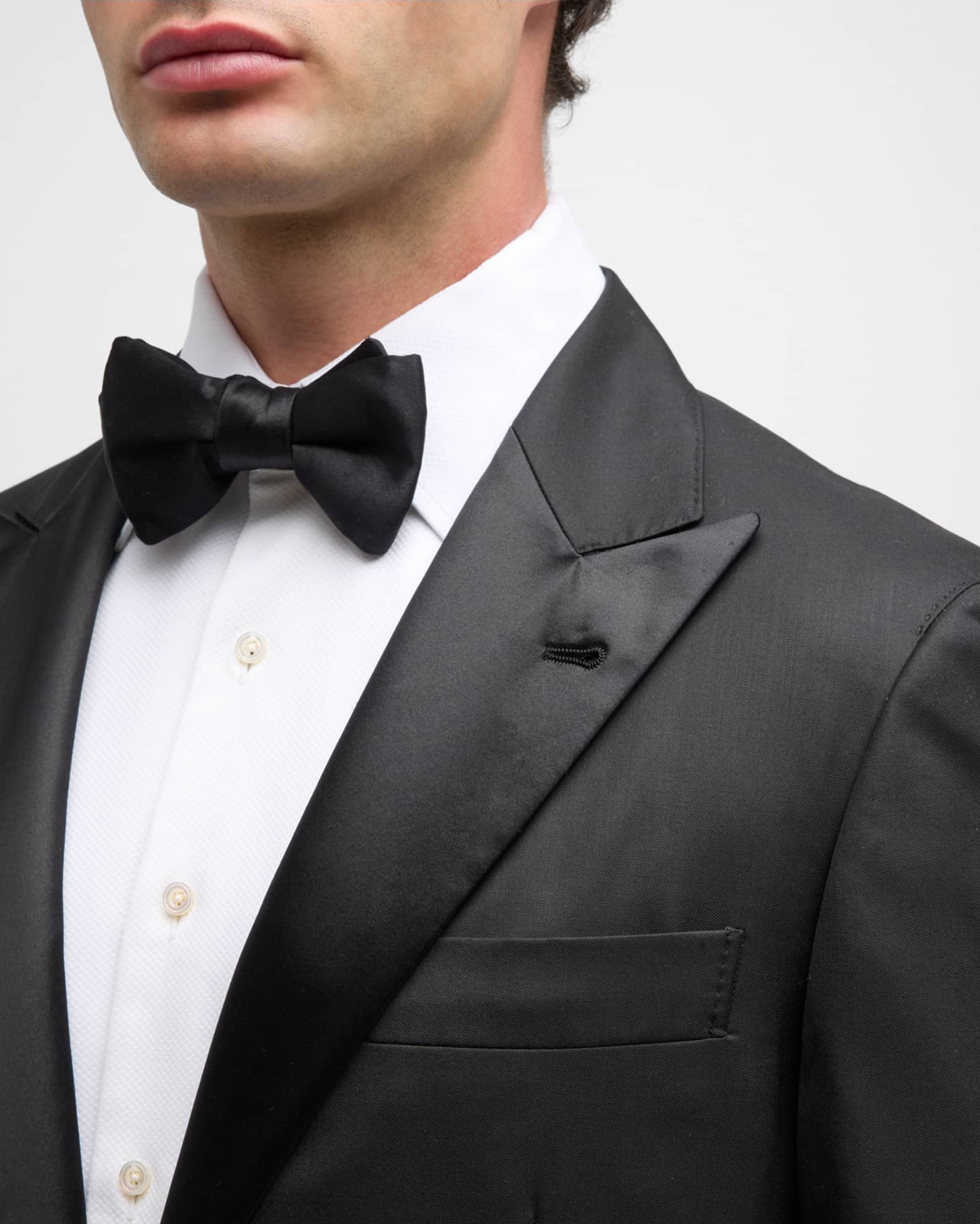 Brunello Cucinelli Men's Peak-Lapel Solid Tuxedo | Neiman Marcus