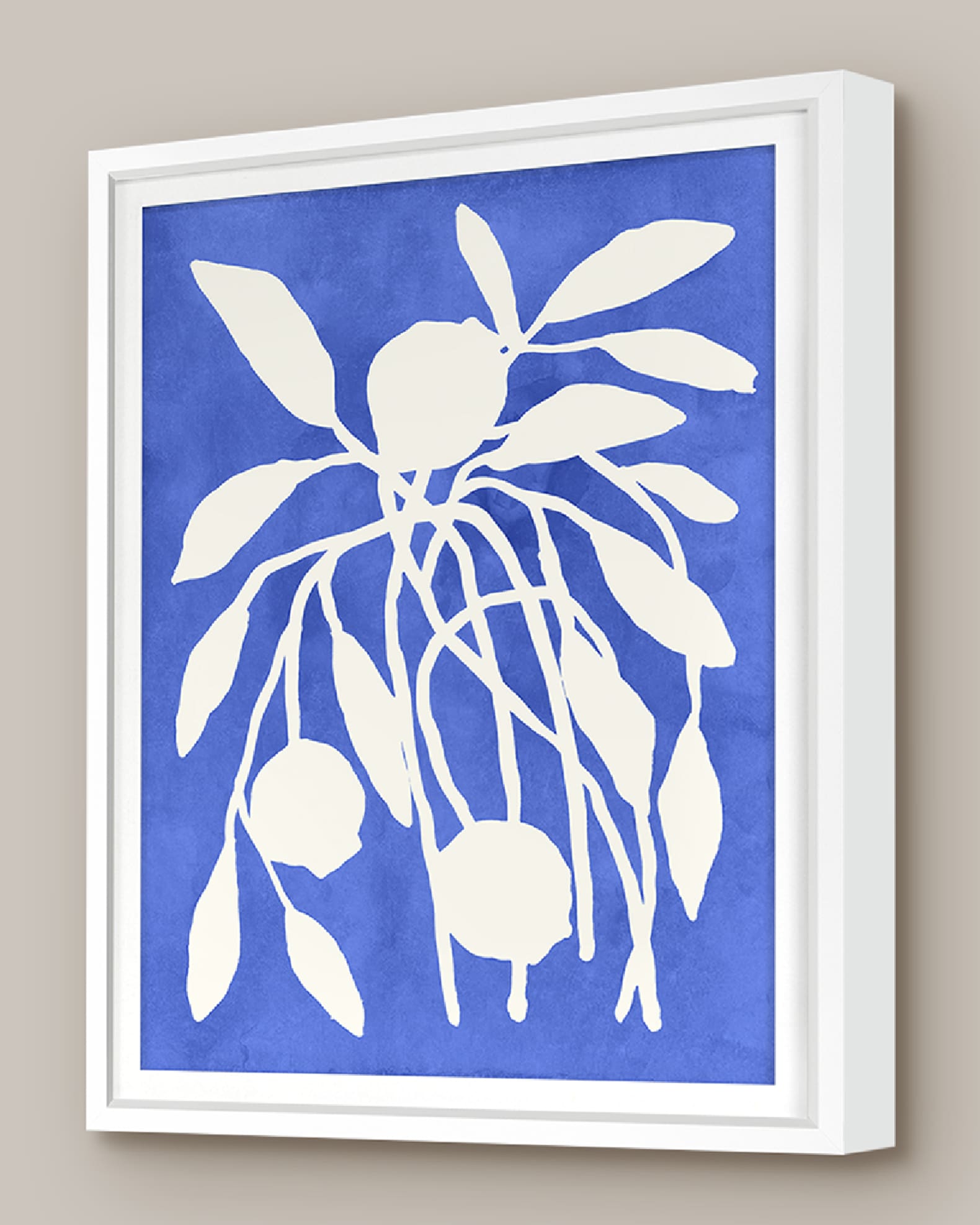 Blue Pool Plant Print on Paper | Neiman Marcus