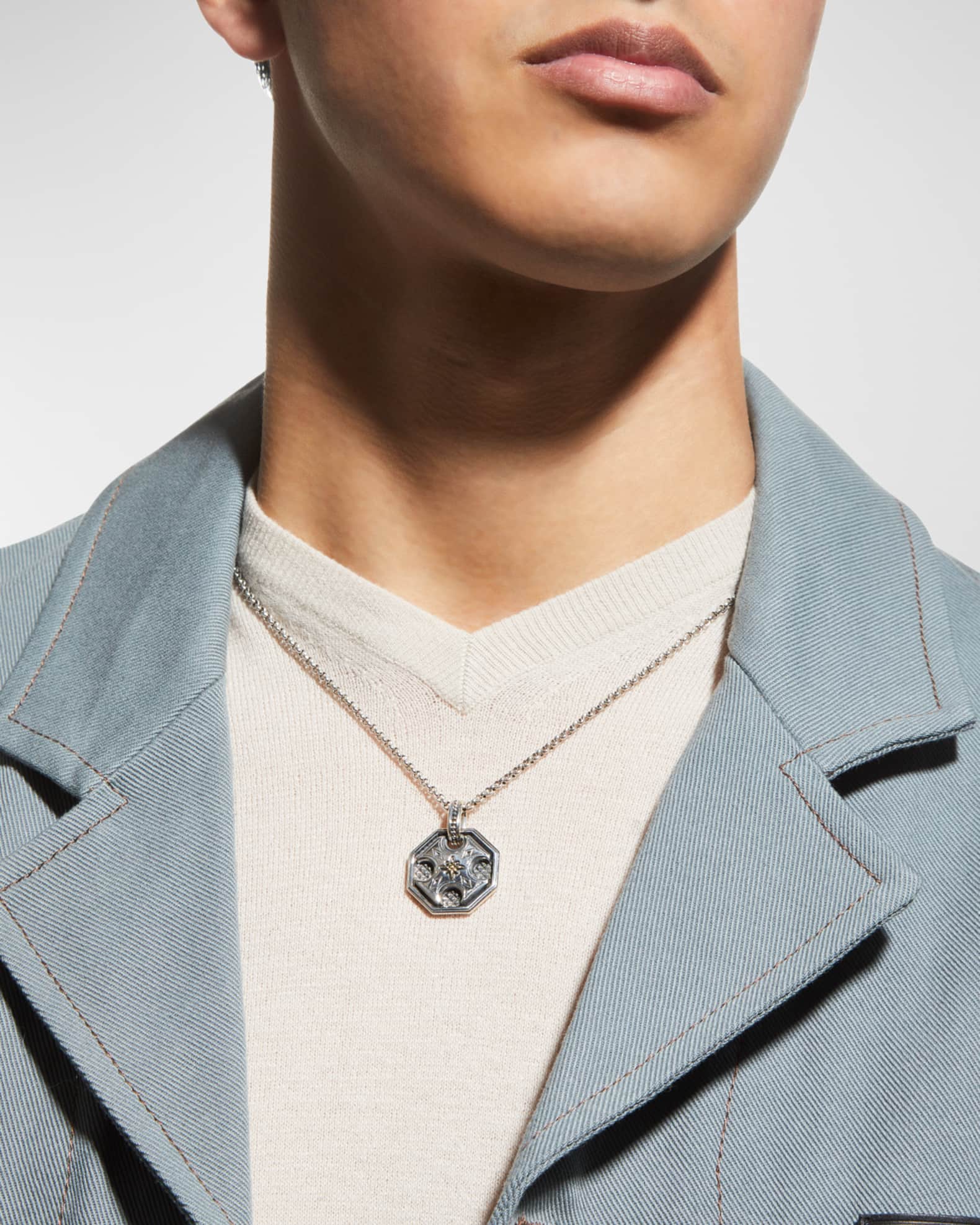 Konstantino Men's Axel Sterling Silver & Bronze Octagonal