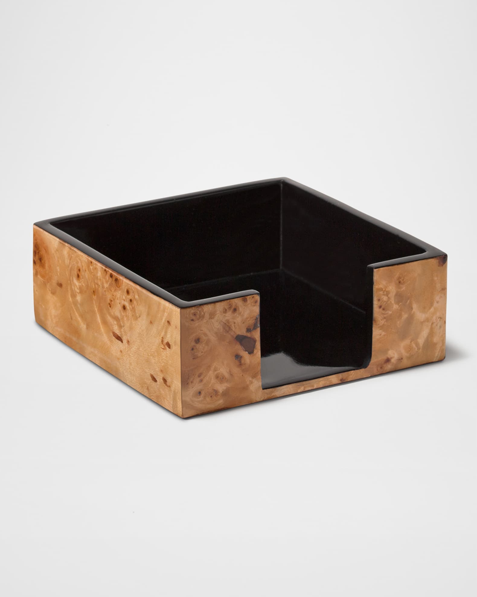 Burl Veneer Cocktail Napkin Holder 1