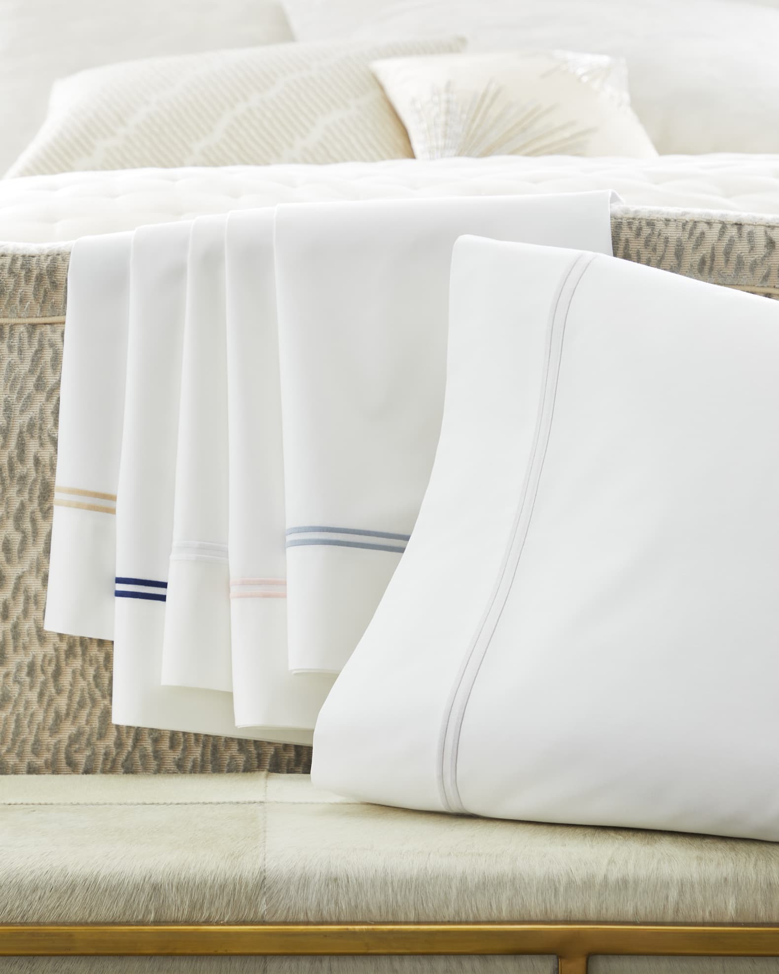 Matouk 2 Lines Queen Sheet Set Neiman Marcus