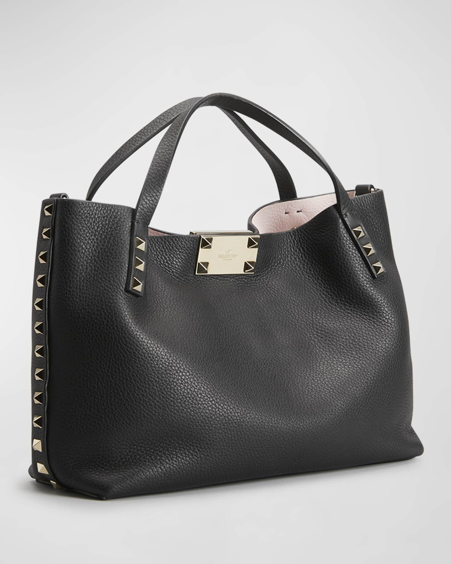 Valentino Garavani Rockstud Calfskin Small Tote Bag | Neiman Marcus