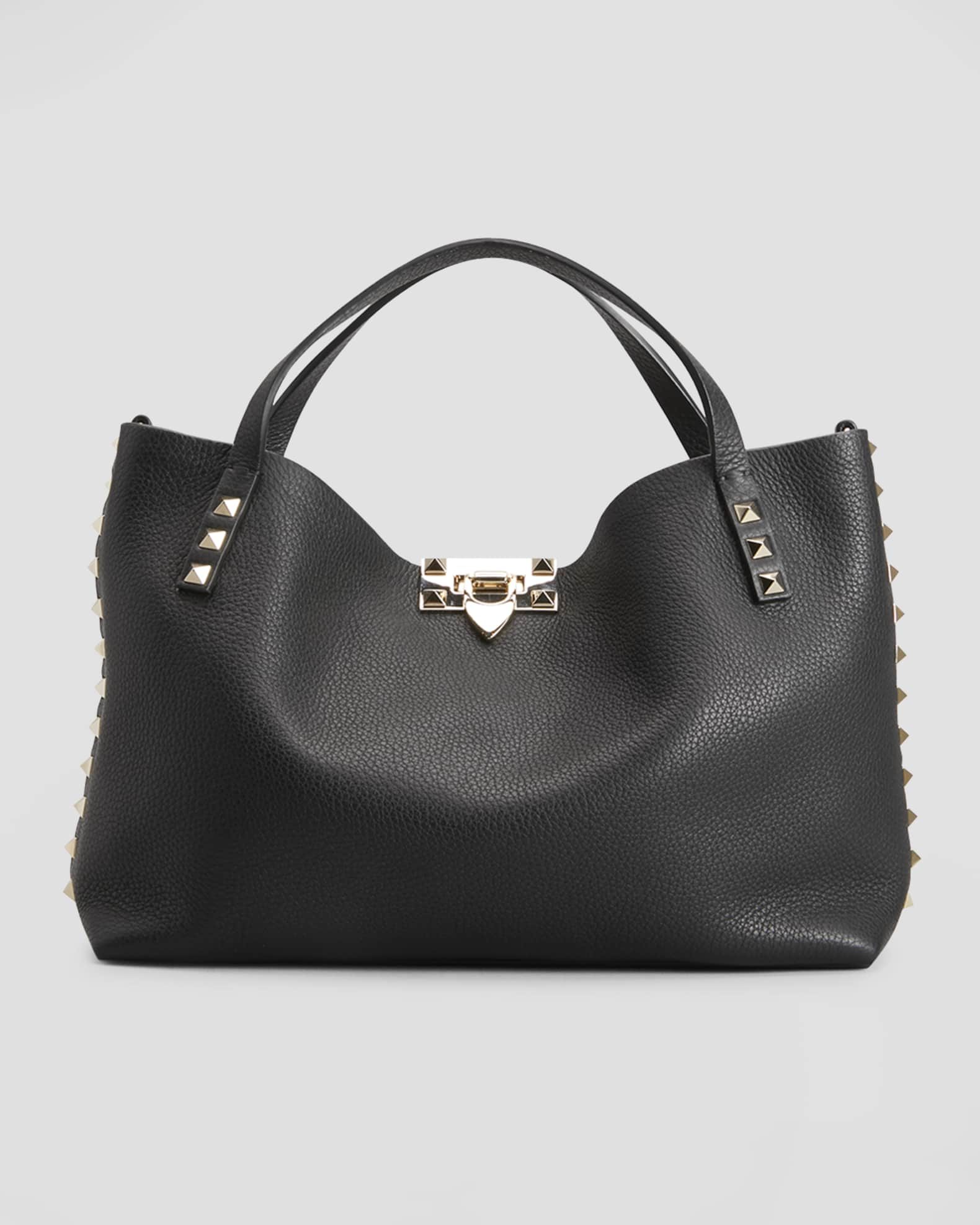 Valentino Garavani Rockstud Calfskin Small Tote Bag | Marcus