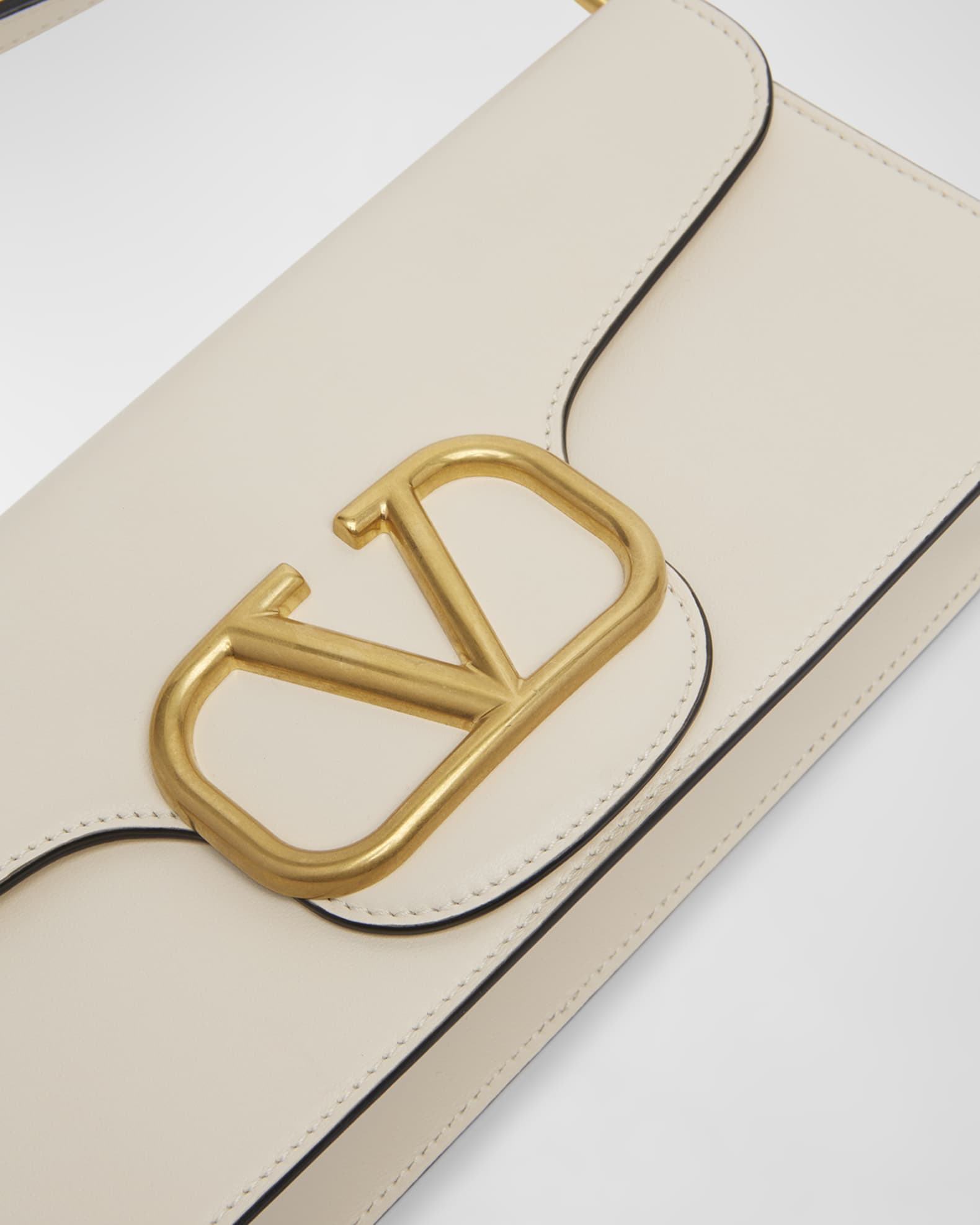 Valentino Garavani VLogo Lambskin Leather Shoulder Bag