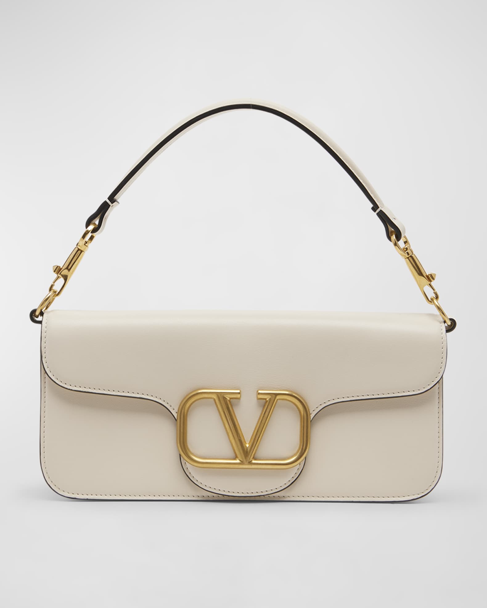 Valentino Garavani VLogo Lambskin Leather Shoulder Bag