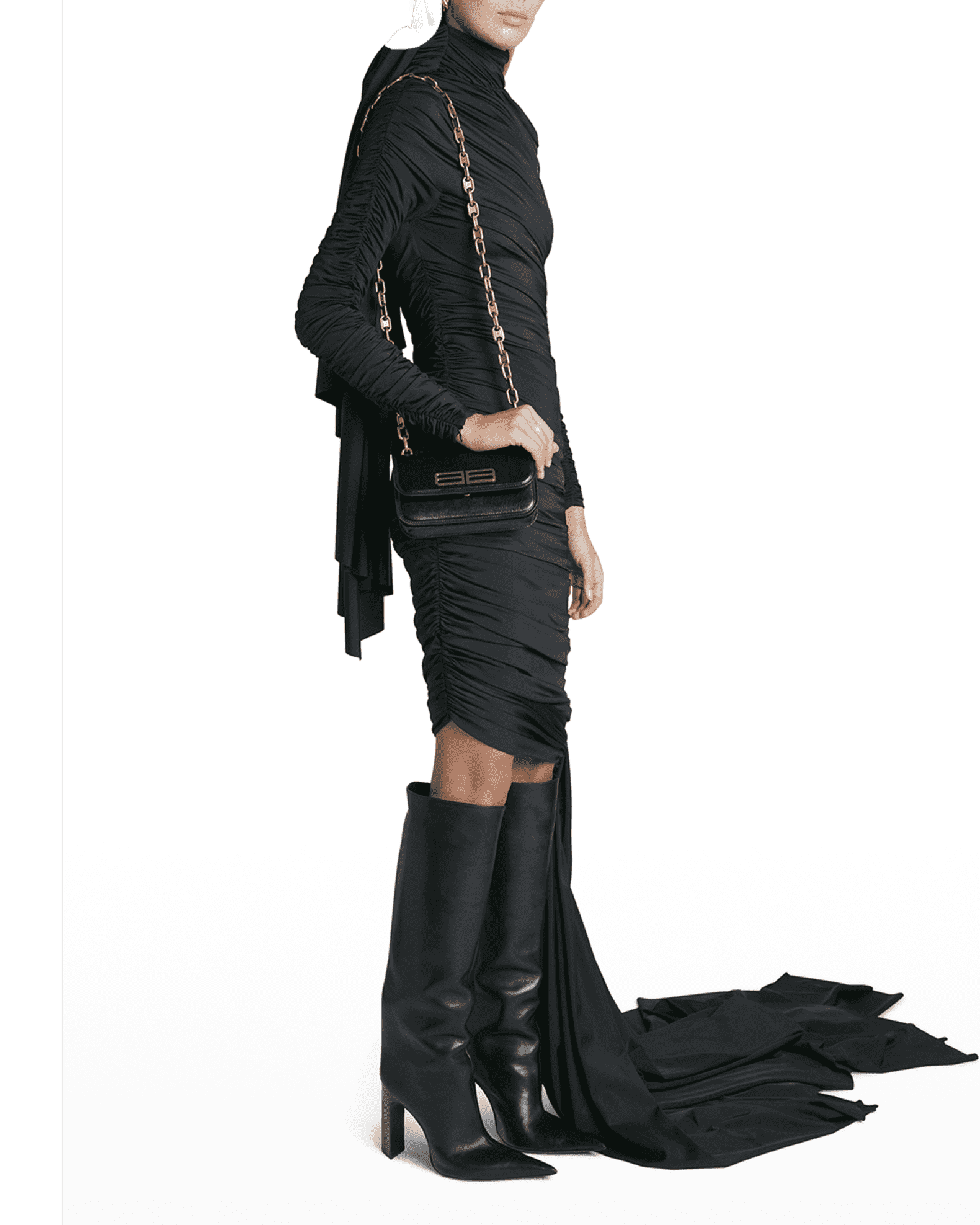 Balenciaga Gossip XS Textured Leather Chain Crossbody Bag Neiman Marcus