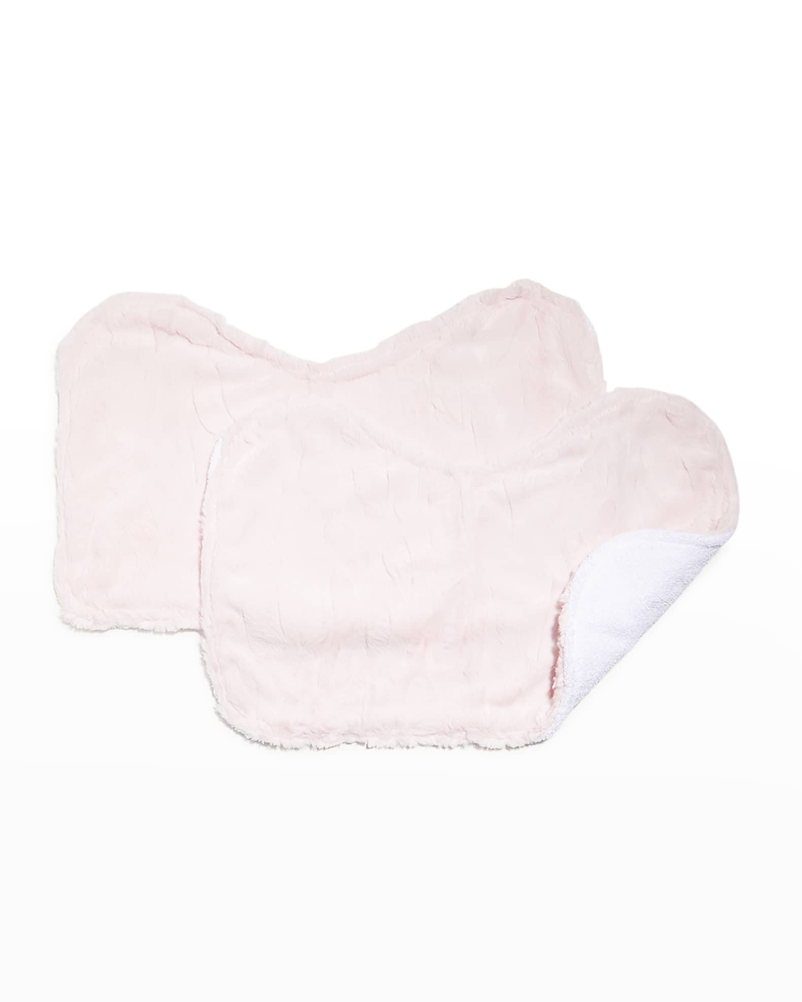 Girl's Solid Plush Burp Cloth 1