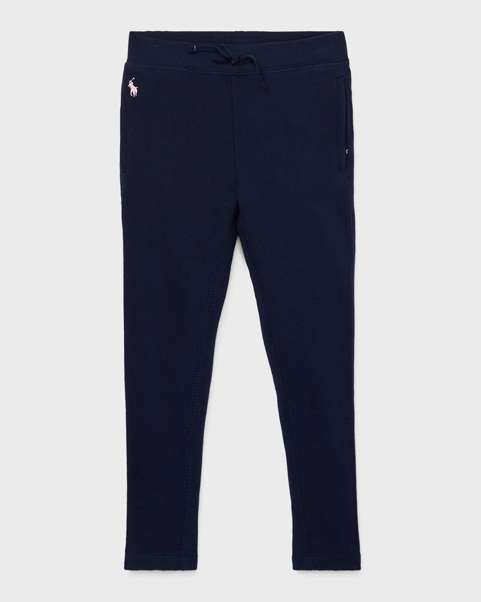 Girl's Drapey Terry-Fleece Lounge Pants, Size 2-6X 0