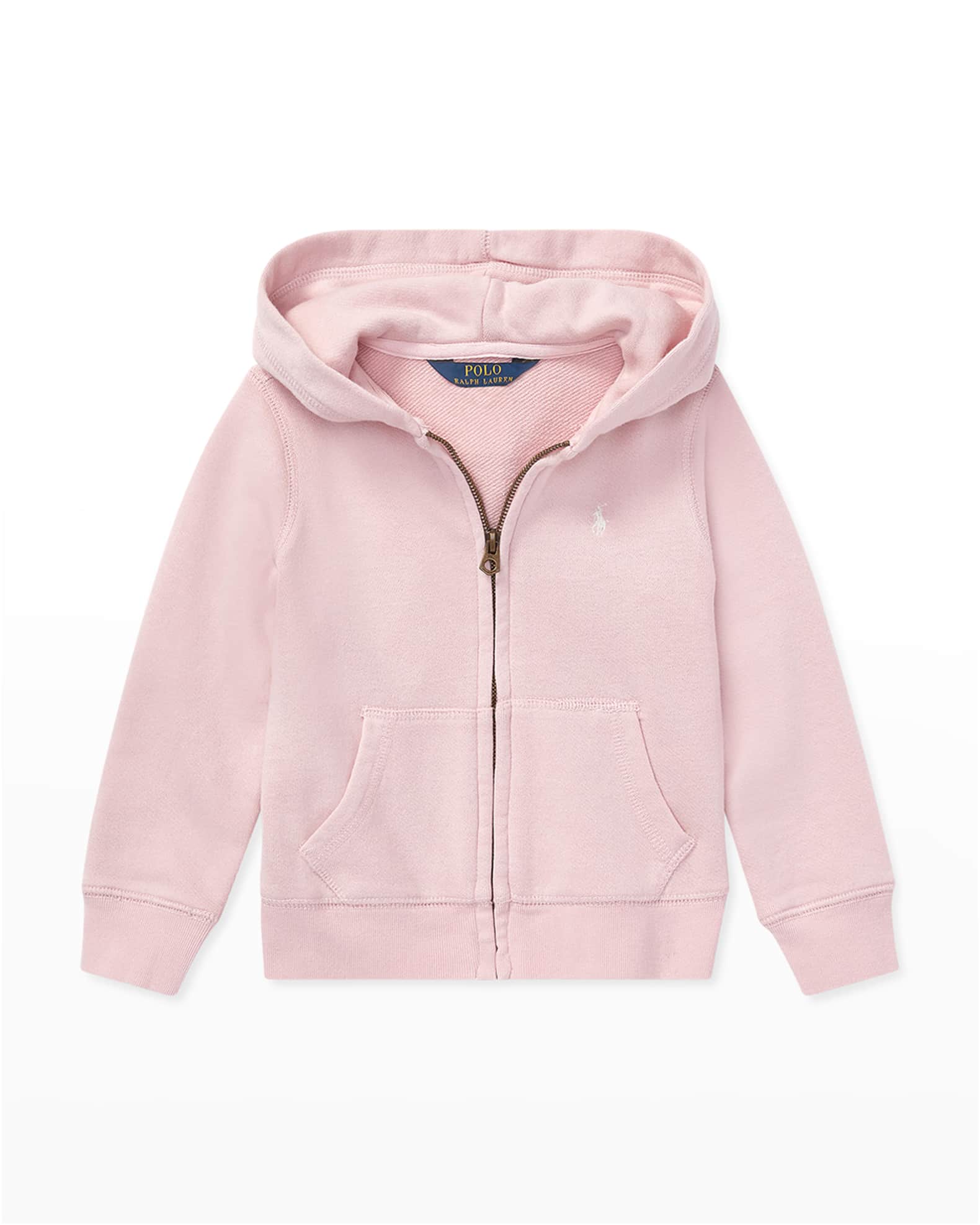 Ralph Lauren Childrenswear Girl s Drapey Terry Zip Hoodie Size 2 6X Neiman Marcus