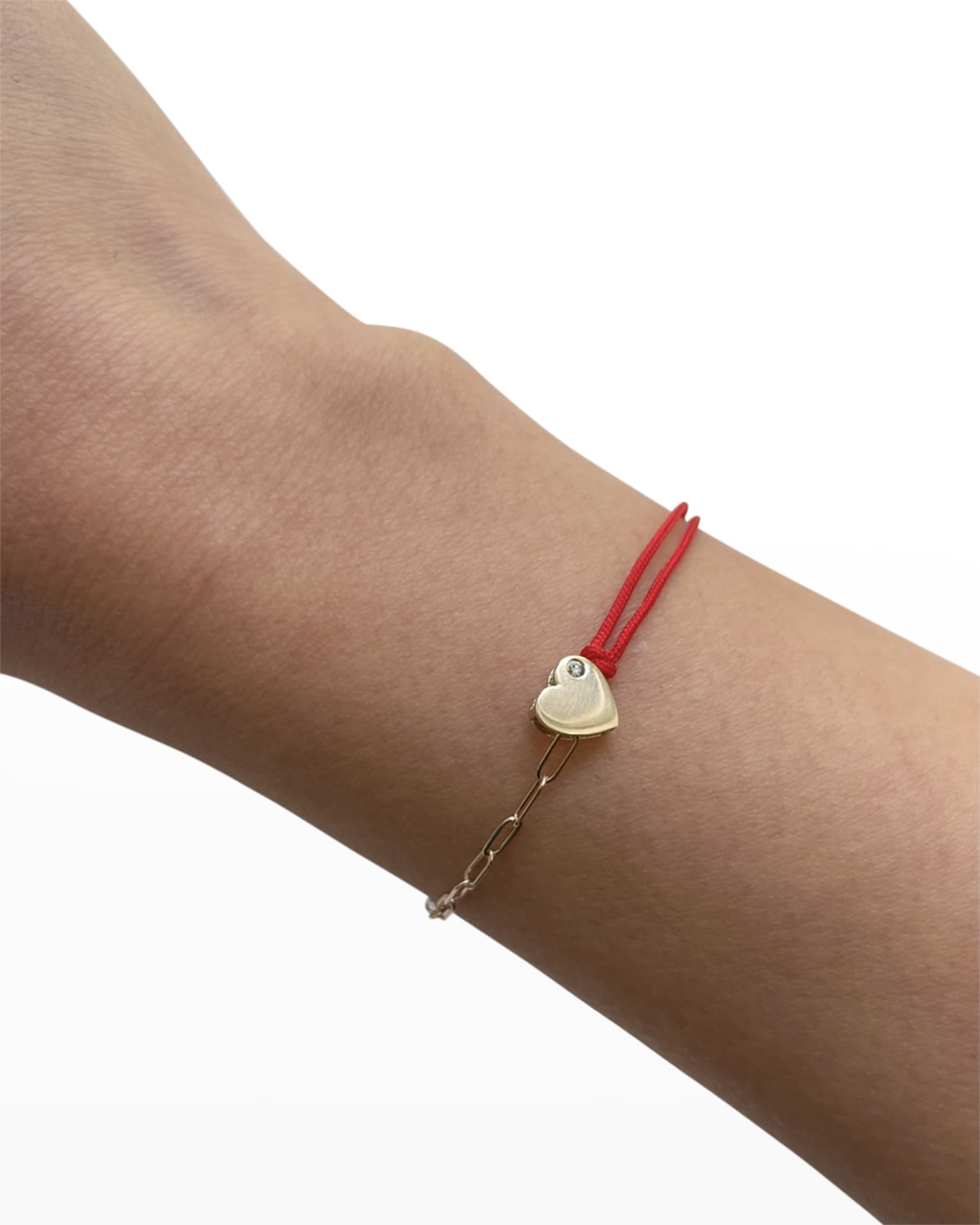 14K Gold Heart Split Fortune Bracelet 1