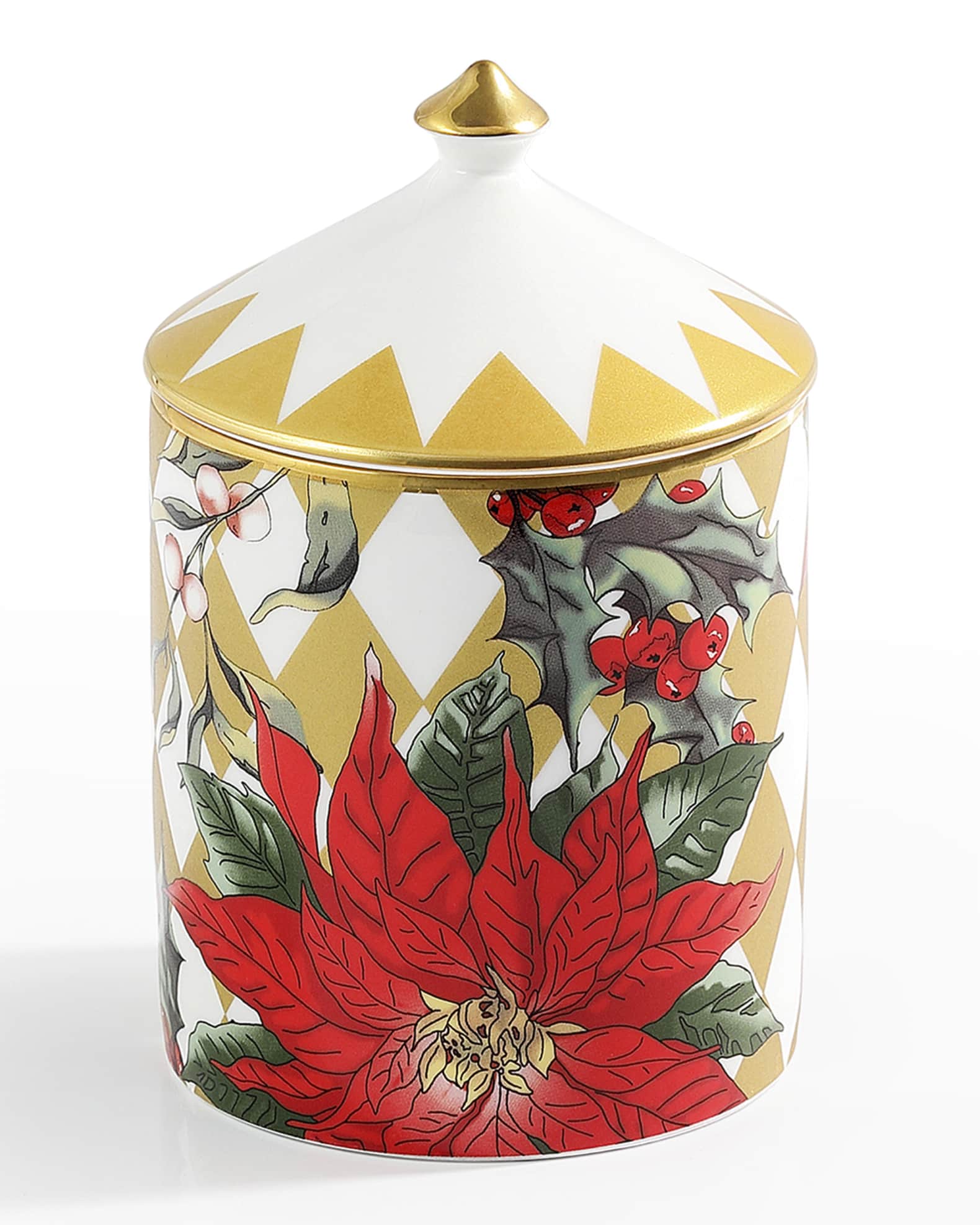 Parterre With Poinsettia Lidded Candle 0