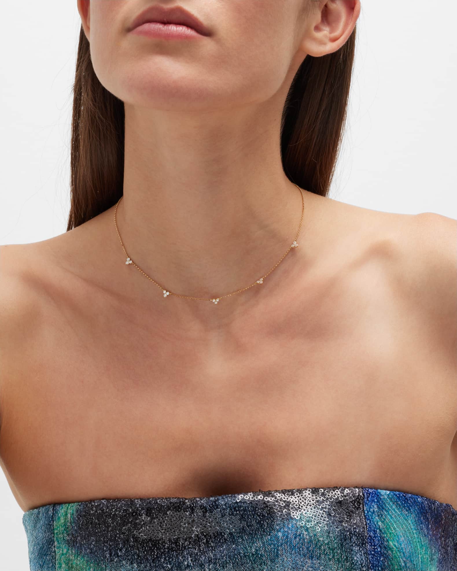 Roberto coin 5 station diamond necklace hotsell