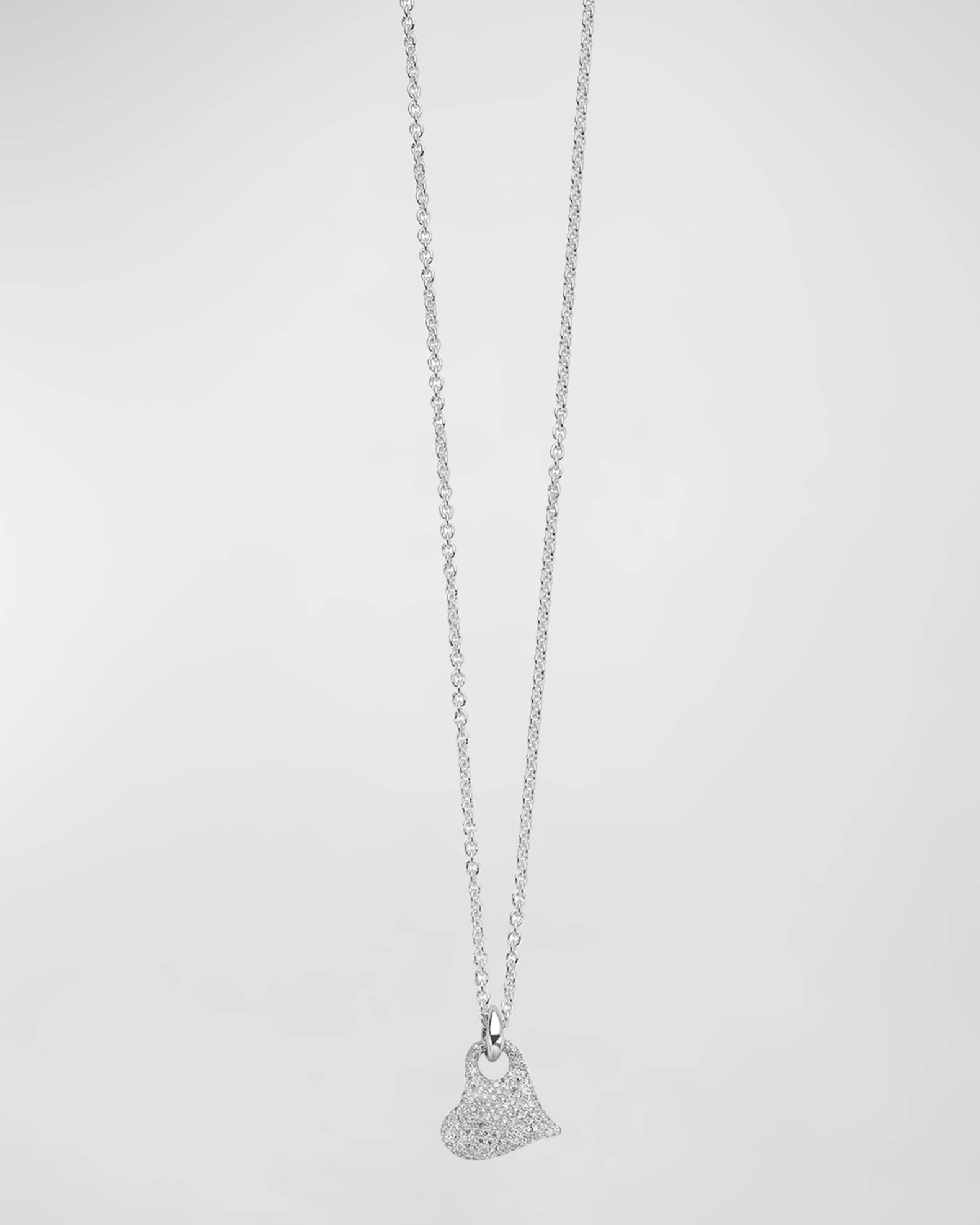 Sterling Silver Pave Mini Heart Necklace