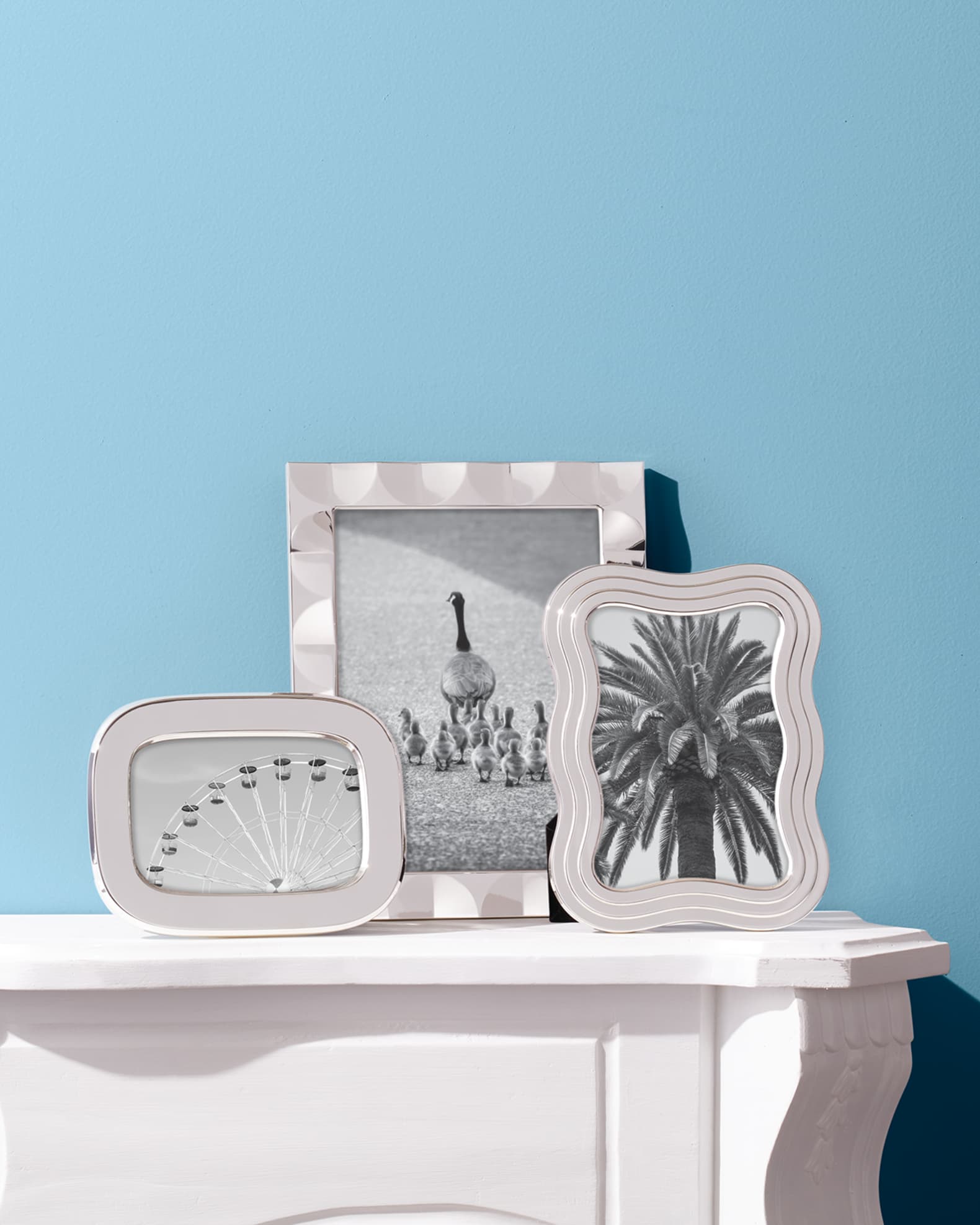 kate spade new york south street 8" x 10" silver scallop picture frame