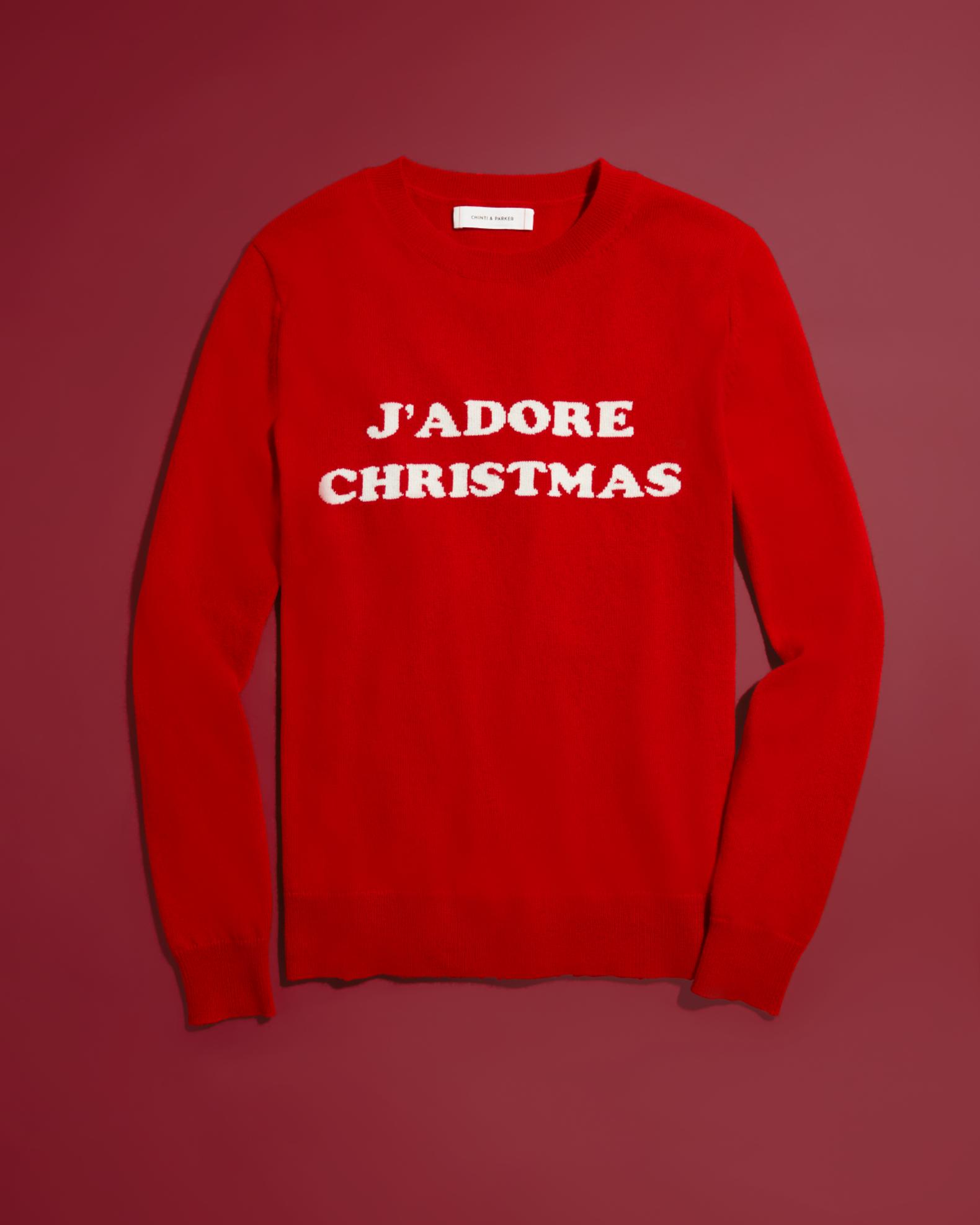 Chinti And Parker J'Adore Christmas Sweater | Neiman Marcus