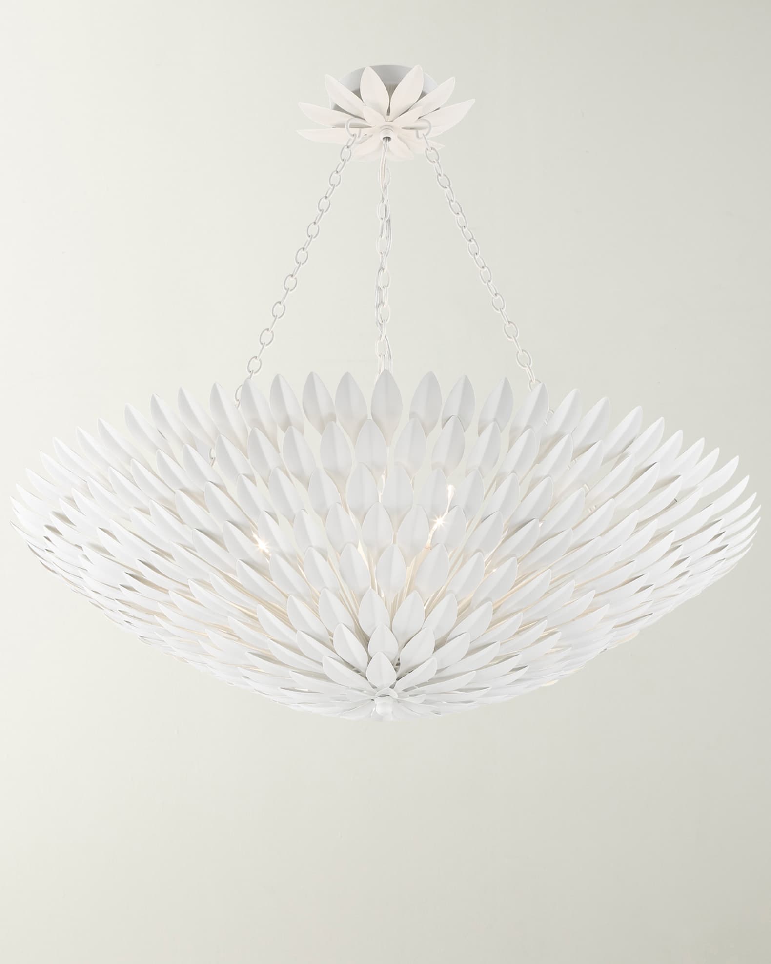 Broche 8 Light Matte White Chandelier