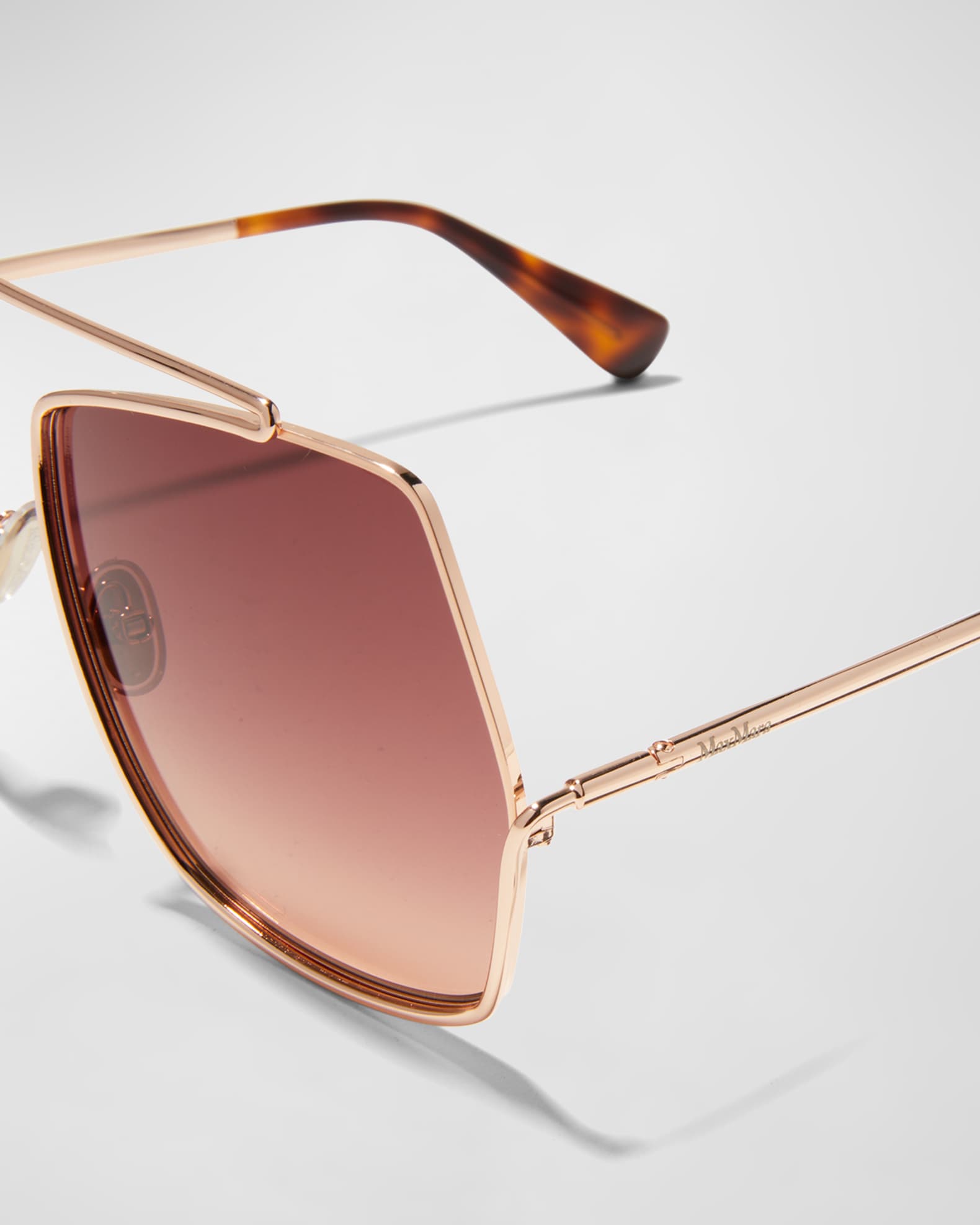 Max Mara Elsa Geo Metal Butterfly Sunglasses | Neiman Marcus