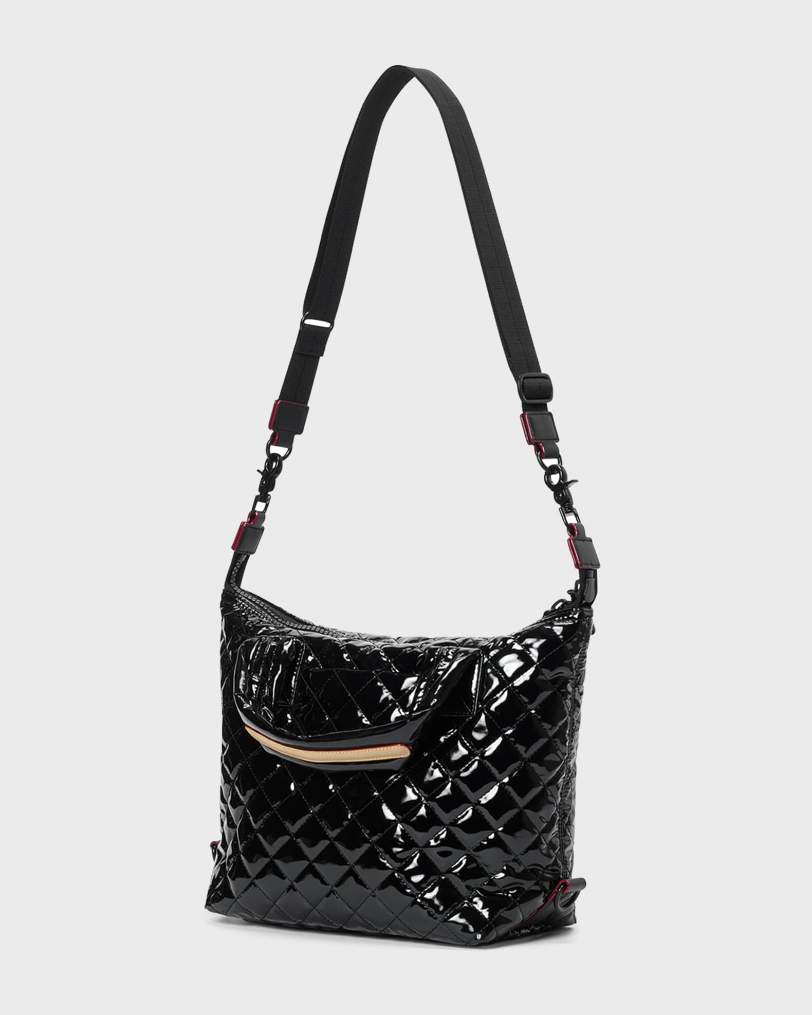 D-Luxe Quilted Crossbody Bag — Black