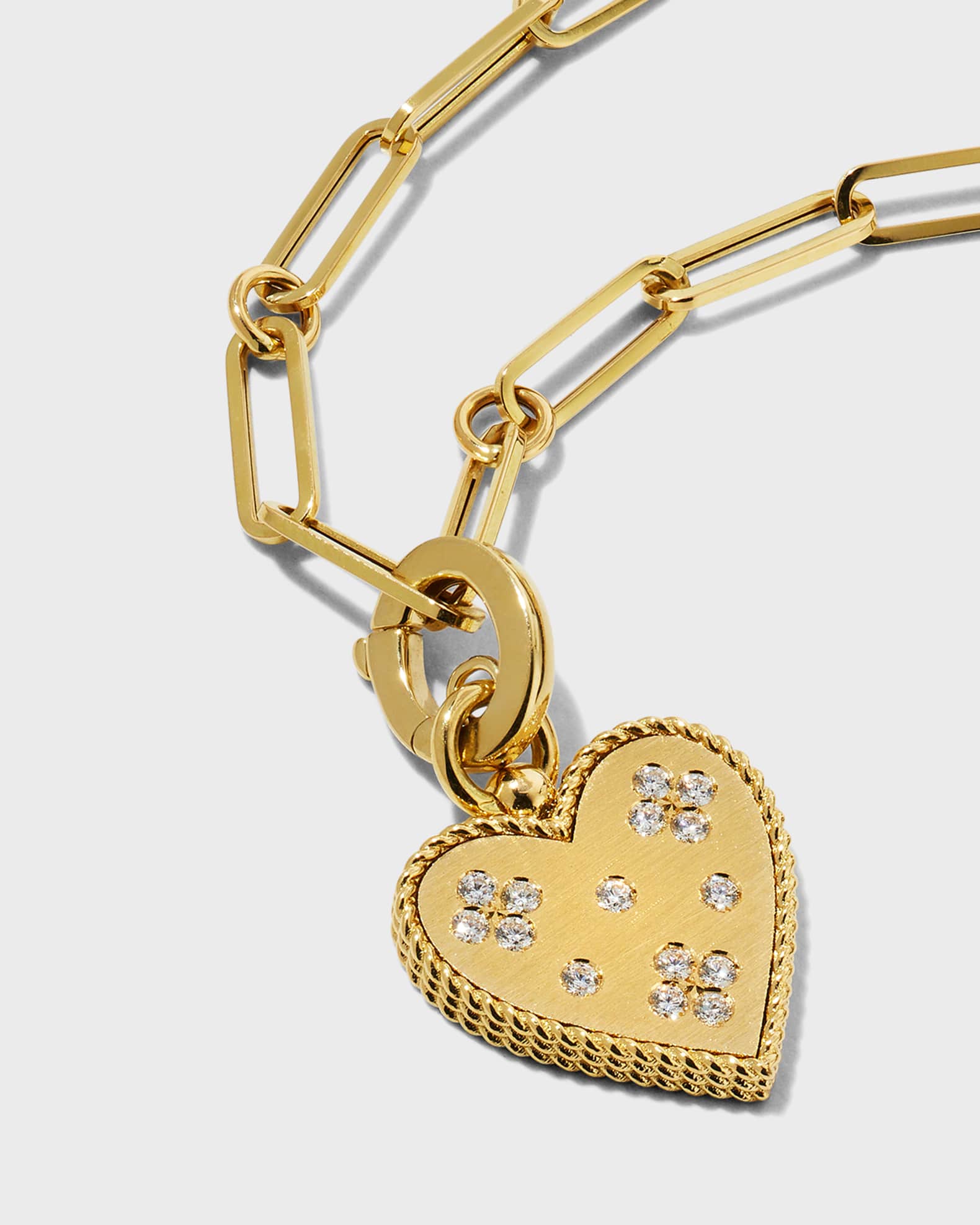 Roberto Coin 18K Small Diamond Heart Medallion Necklace | Neiman Marcus