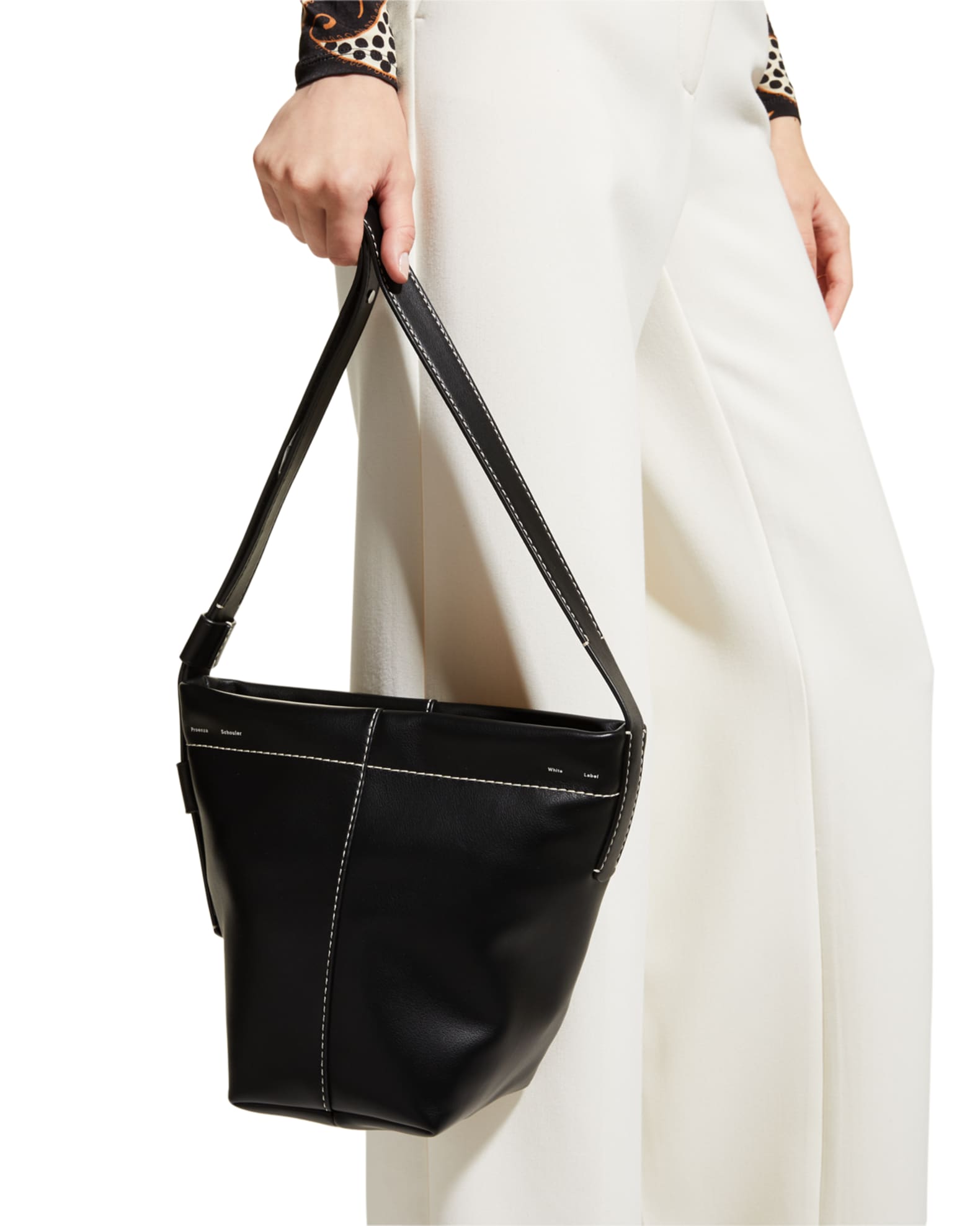 Proenza Schouler White Label Barrow Mini Leather Bucket Bag | Neiman Marcus