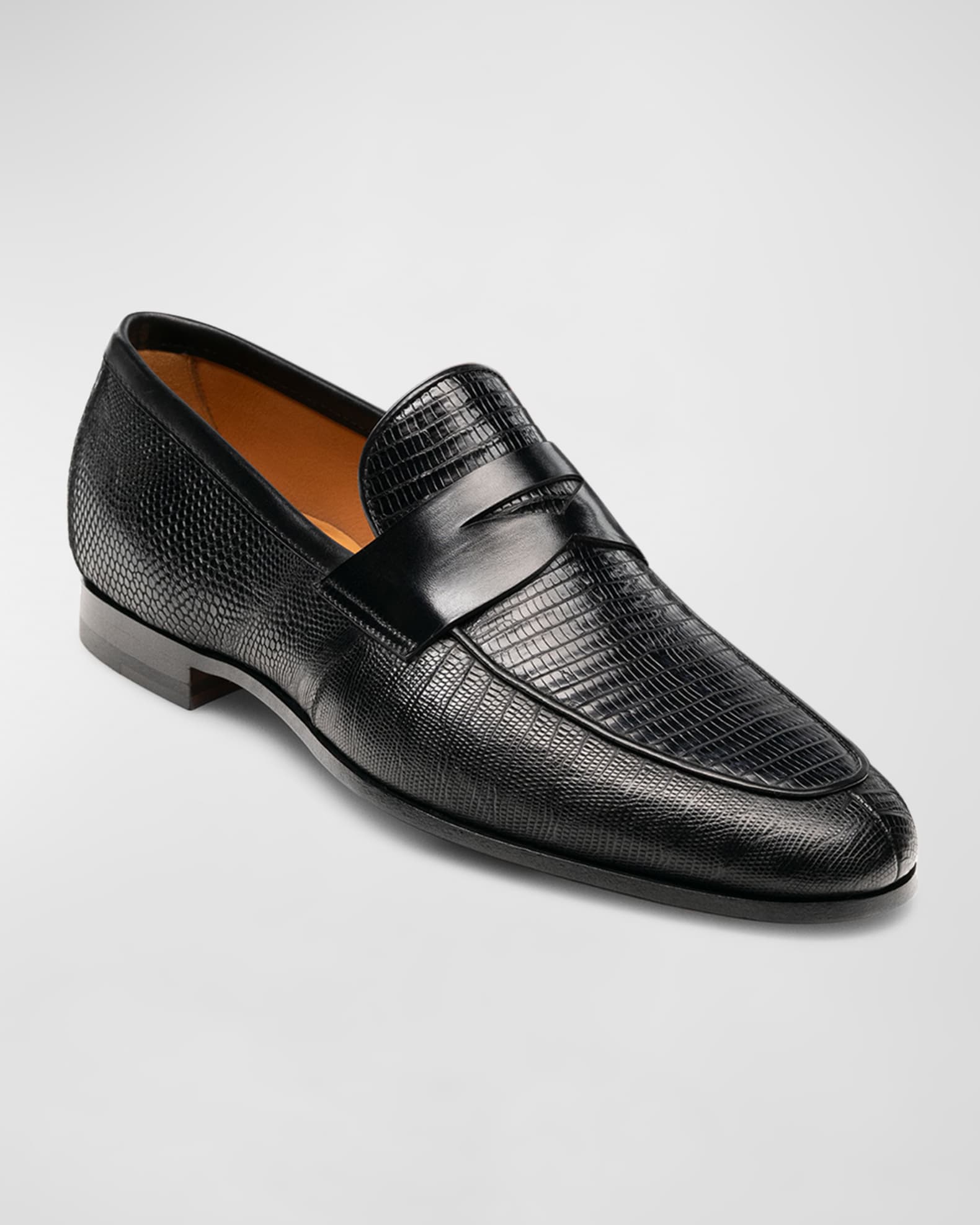 Men's Vincente Lizard Penny Loafers 1