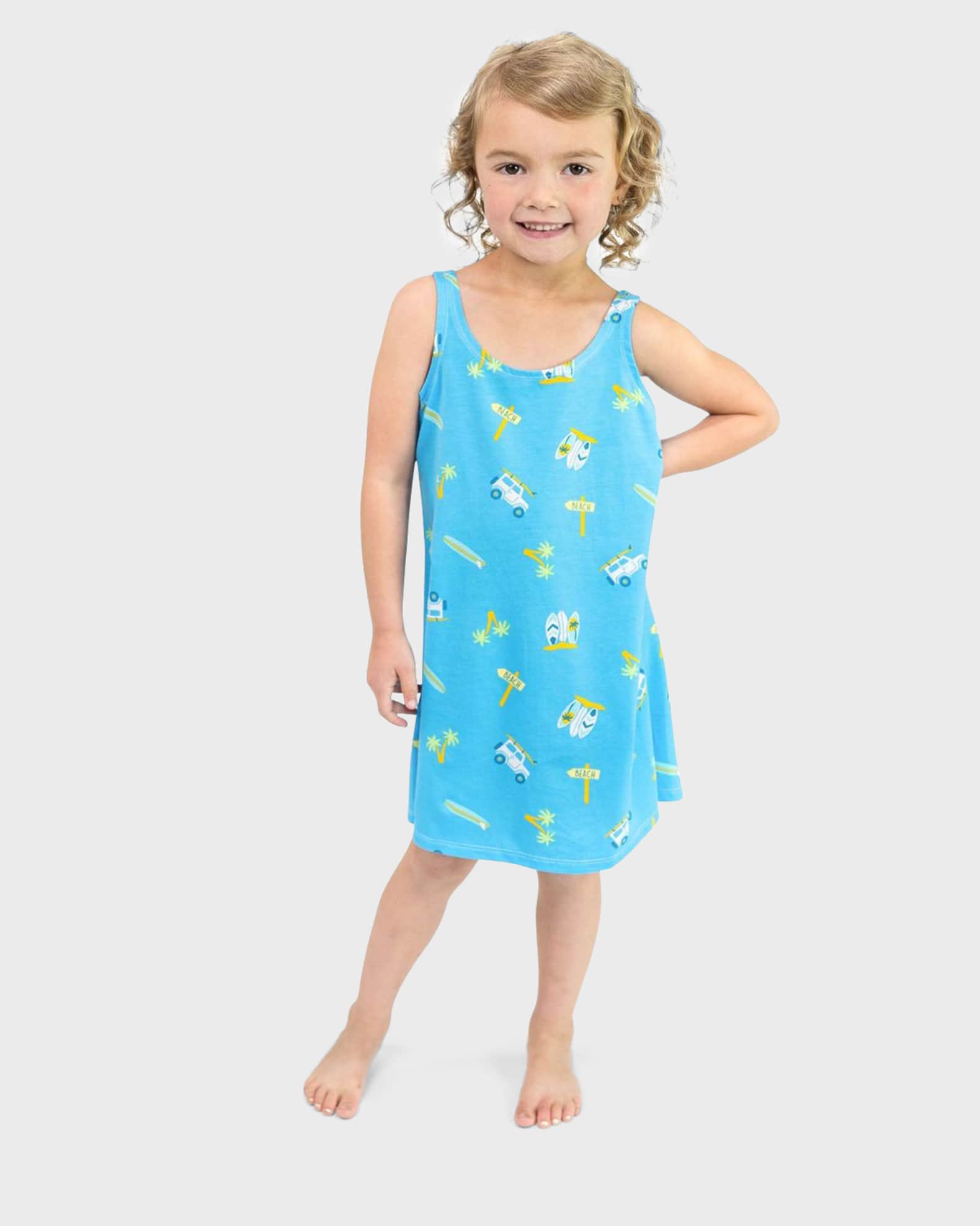 Lovey&Grink Girl's Surf's Up Tank Dress, Size XS-L | Neiman Marcus