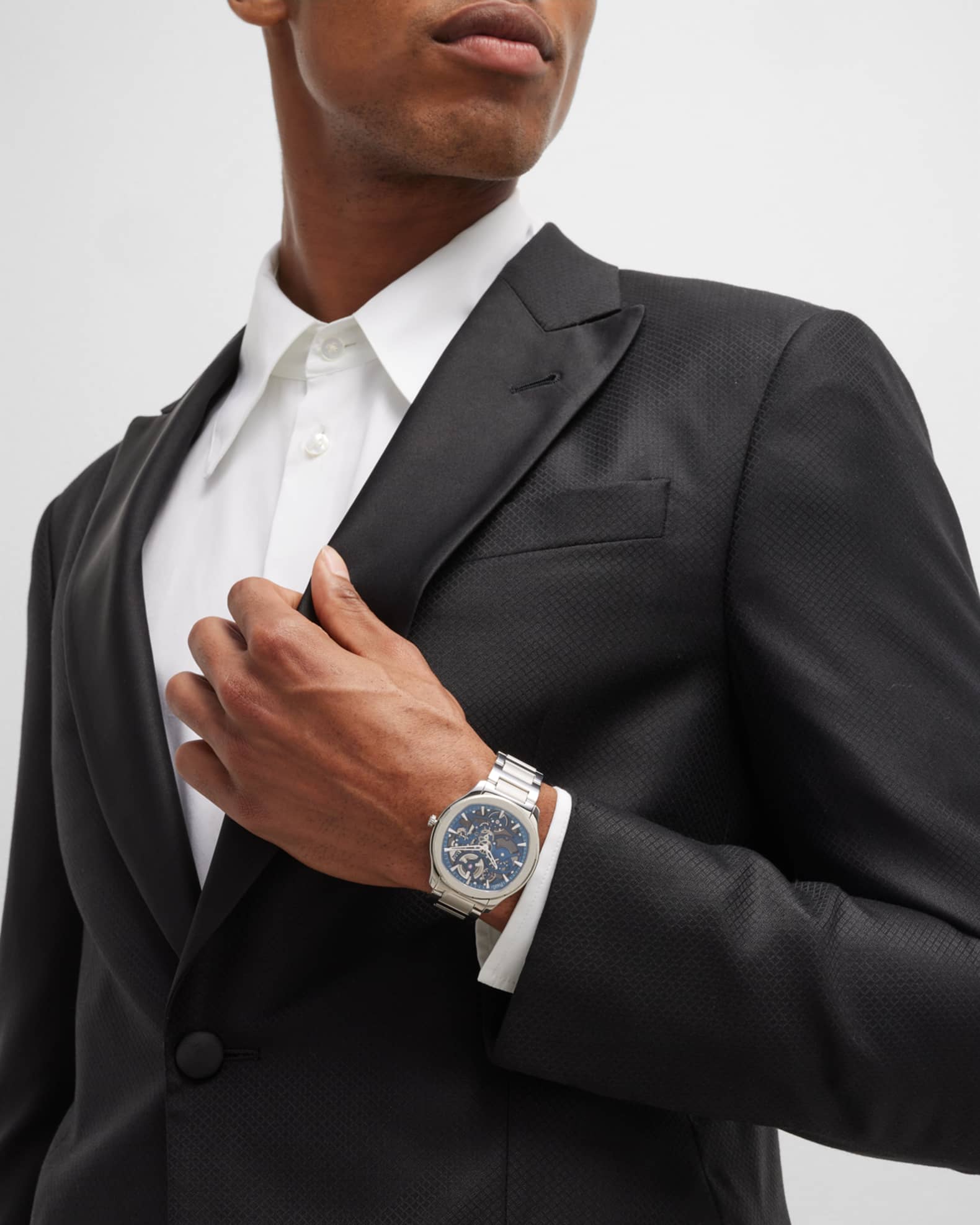 PIAGET 42mm Polo Skeleton Watch, Blue | Neiman Marcus